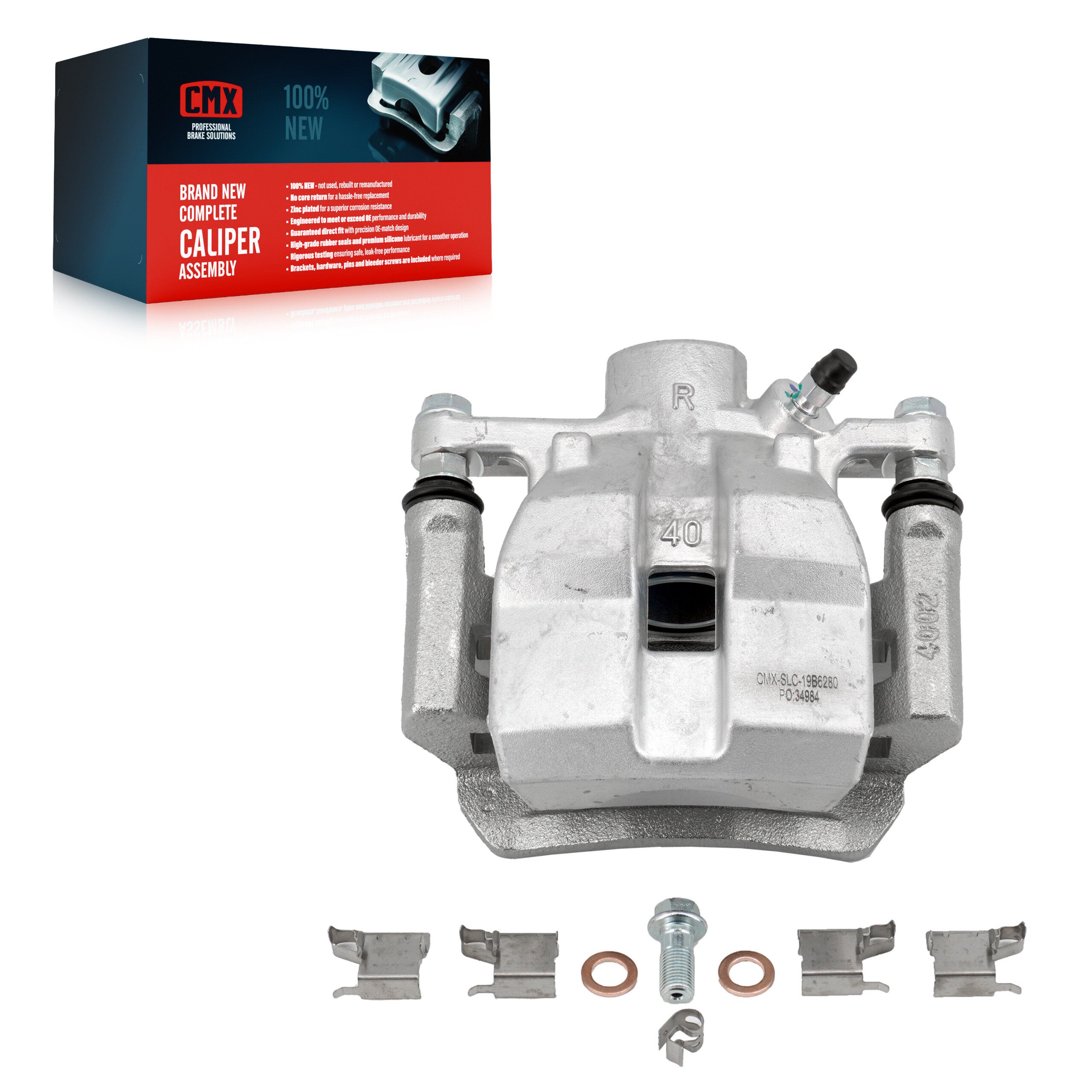 CMX SLC-19B6280 Disc Brake Caliper for 2010-2012 Lexus RX450h, Toyota Sienna, Lexus RX350 - Rear Right