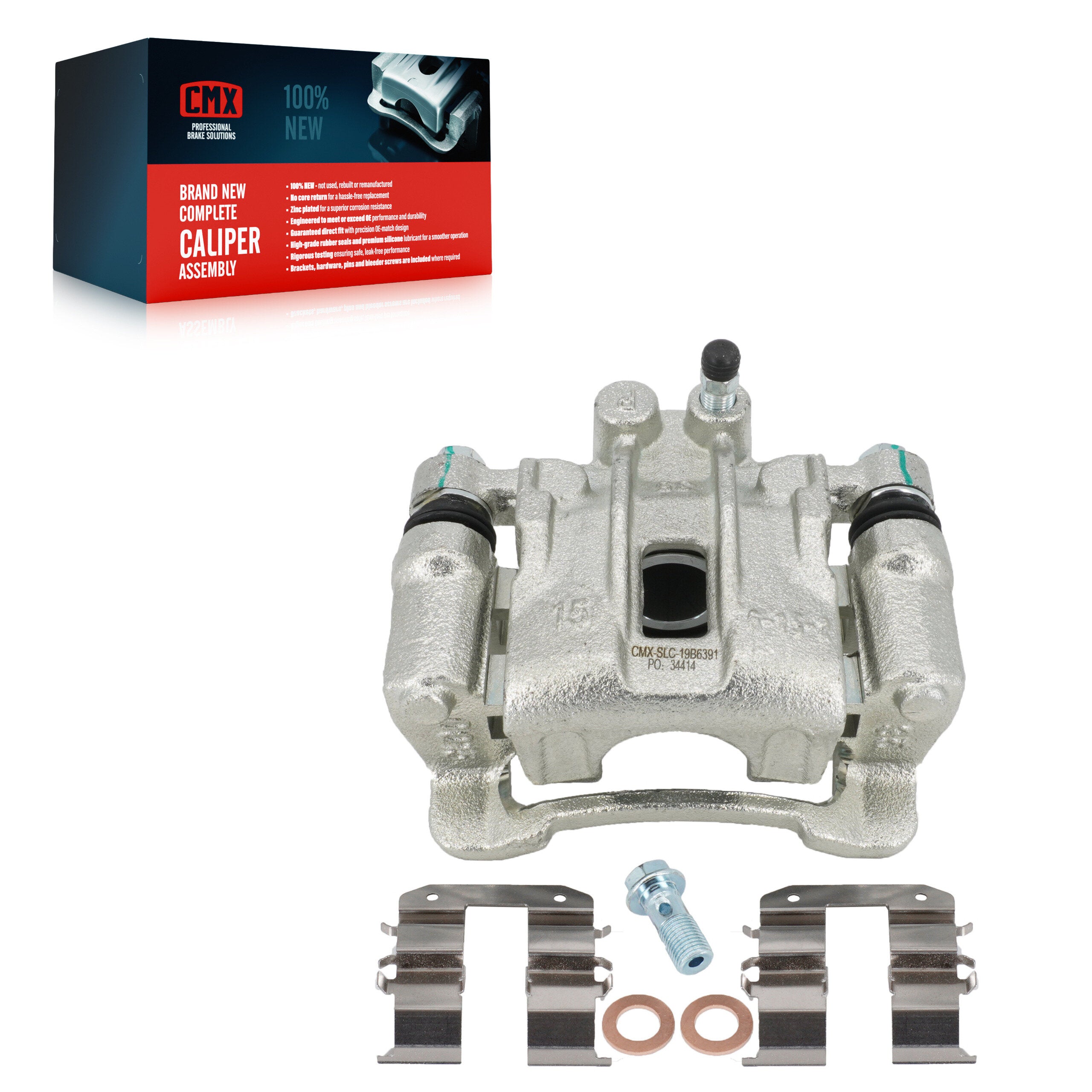 CMX SLC-19B6391 Disc Brake Caliper for 2010-2016 Kia Sportage, Hyundai Tucson - Rear Right