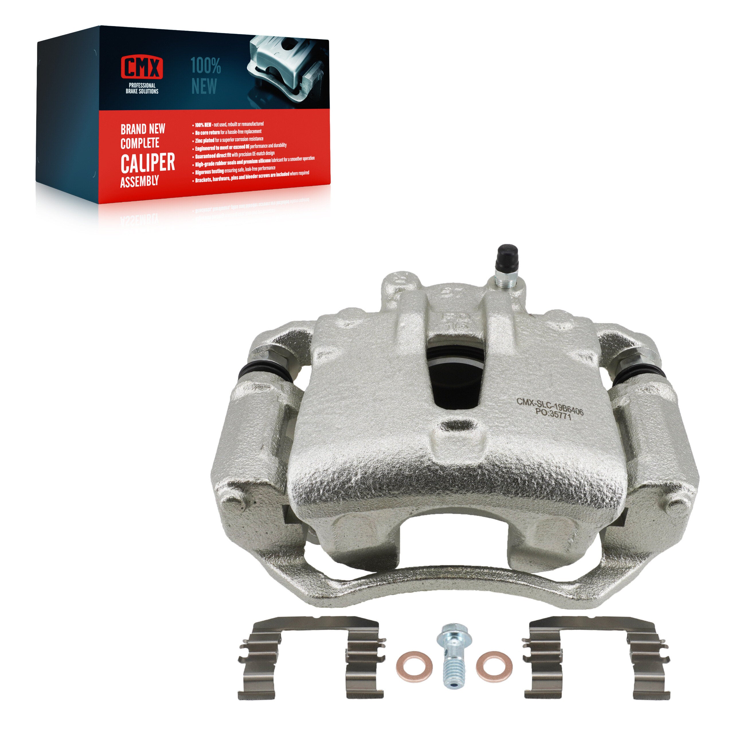 CMX SLC-19B6406 Disc Brake Caliper for 2010-2013 Kia Forte5, Kia Forte, Kia Forte Koup - Front Right