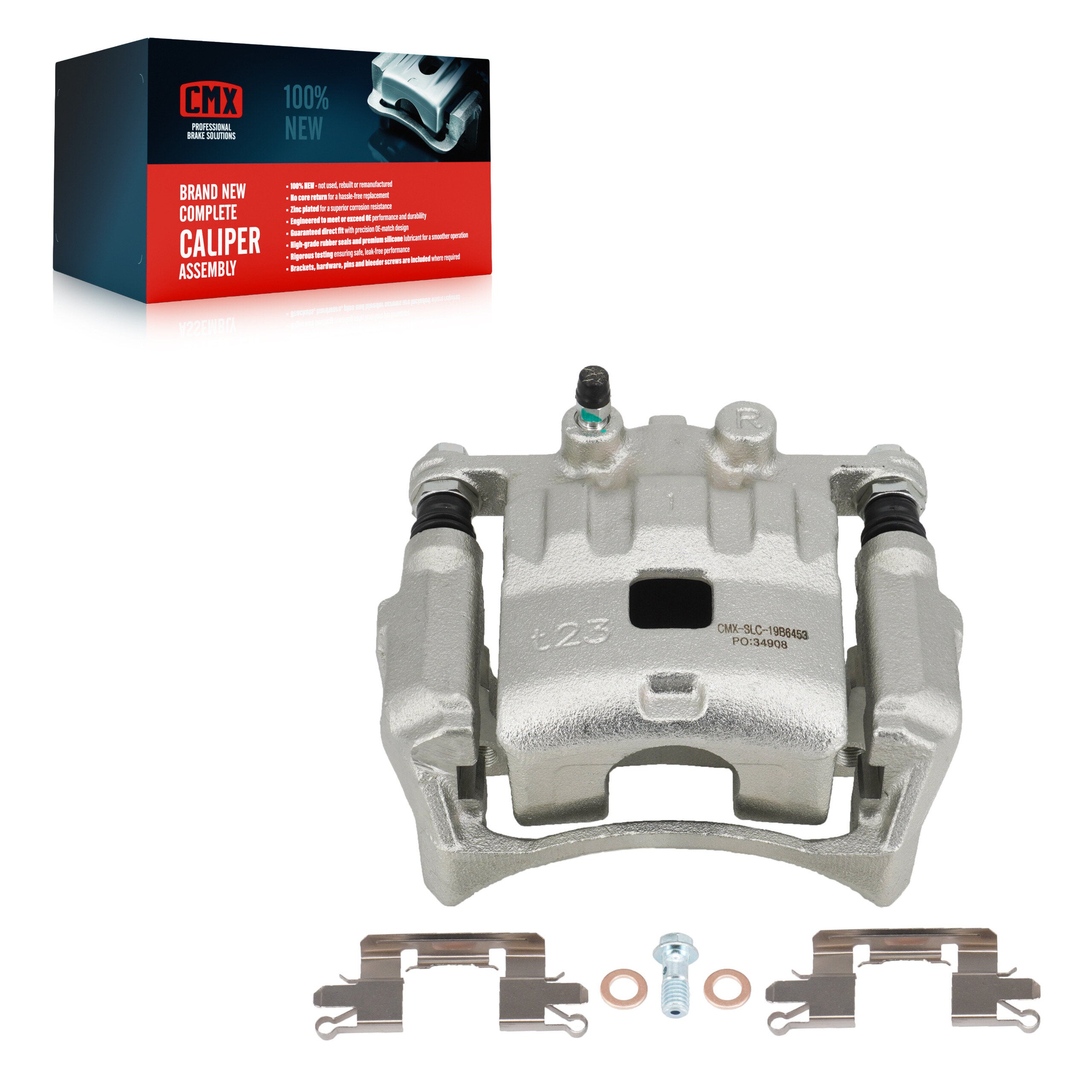 CMX SLC-19B6453 Disc Brake Caliper for 2011-2014 Mazda 2 - Front Right