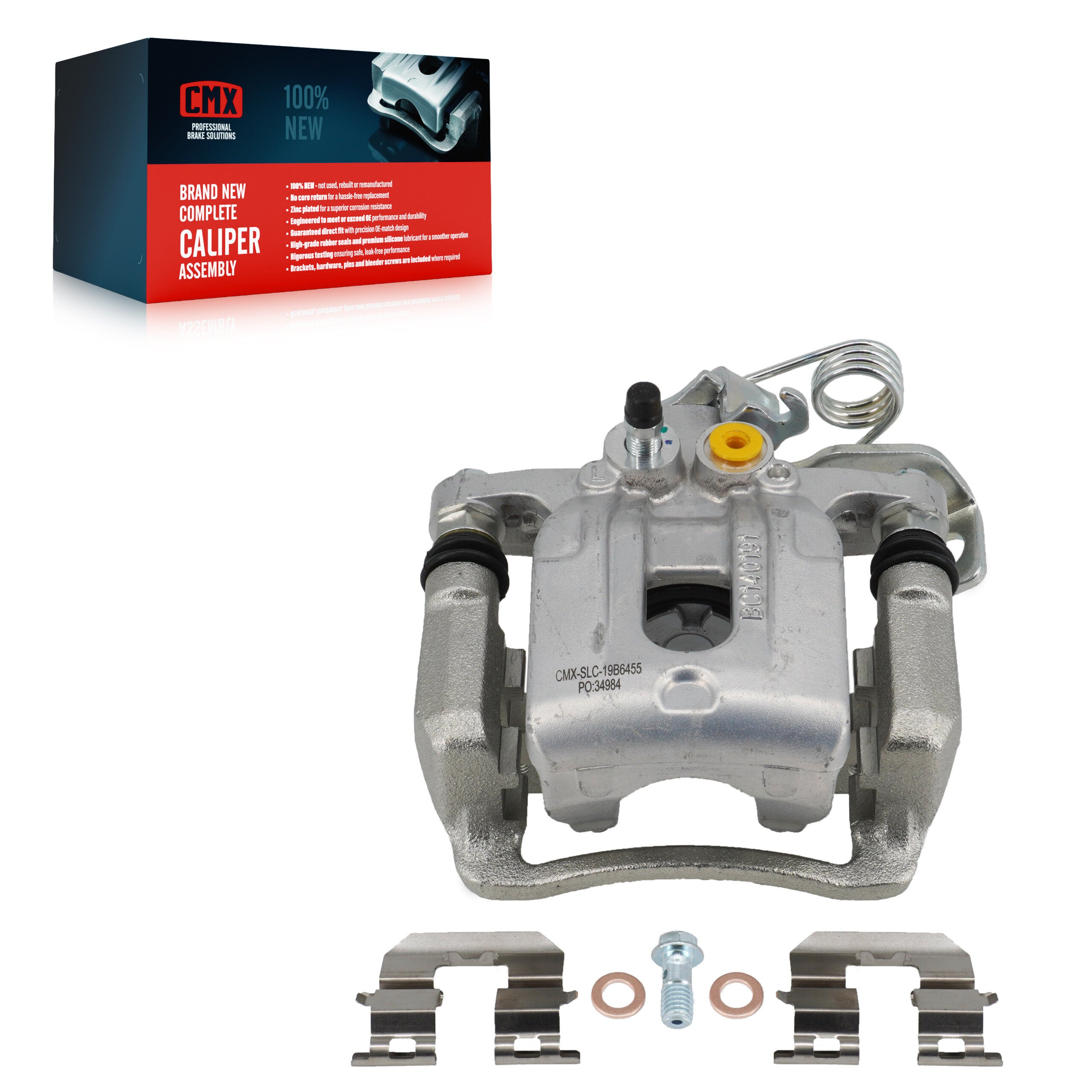 CMX SLC-19B6455 Disc Brake Caliper for 2011-2016 Hyundai Elantra, Hyundai Elantra Coupe - Rear Left
