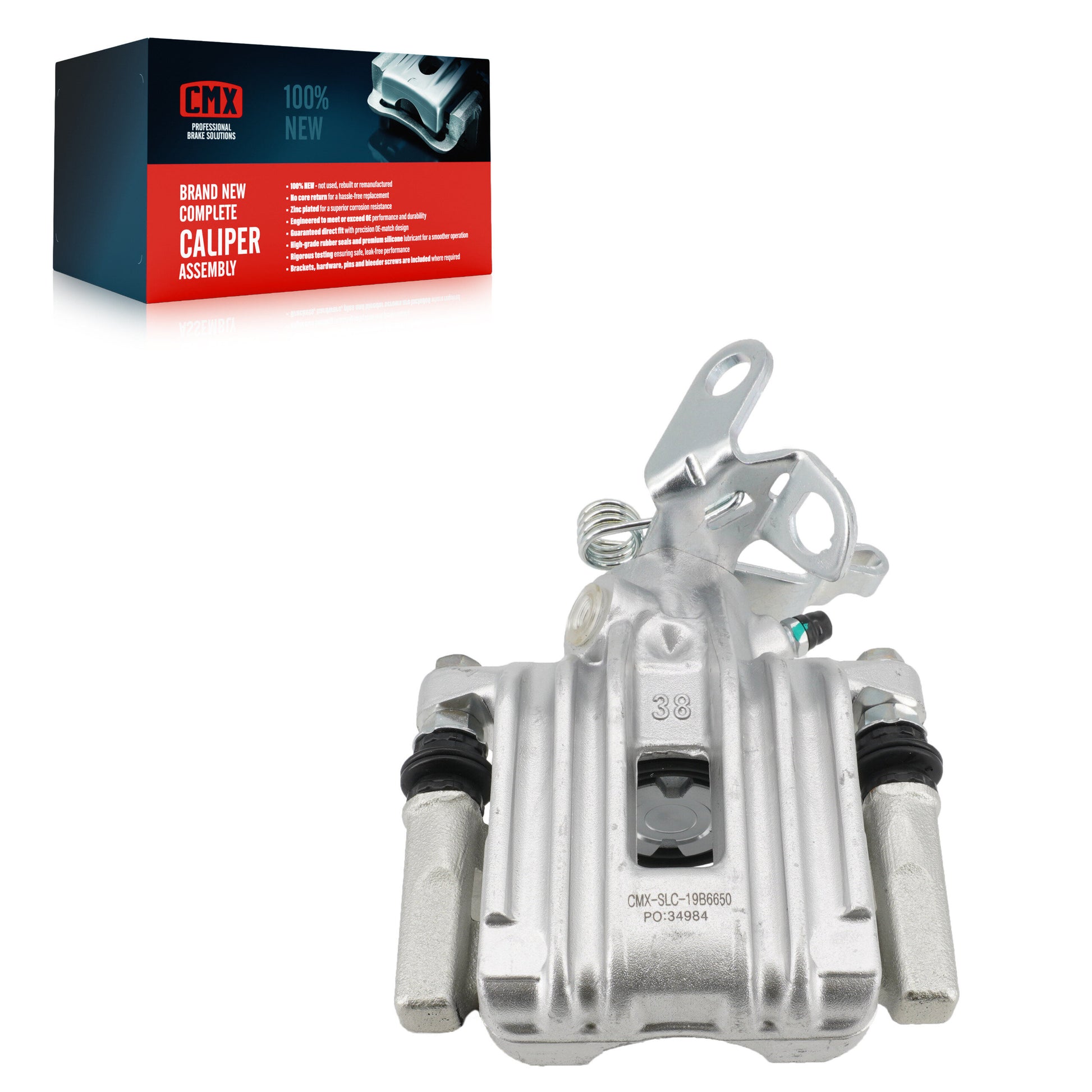 CMX SLC-19B6650 Disc Brake Caliper for 2010-2019 Volkswagen Beetle, Volkswagen Jetta, Volkswagen Golf - Rear Left