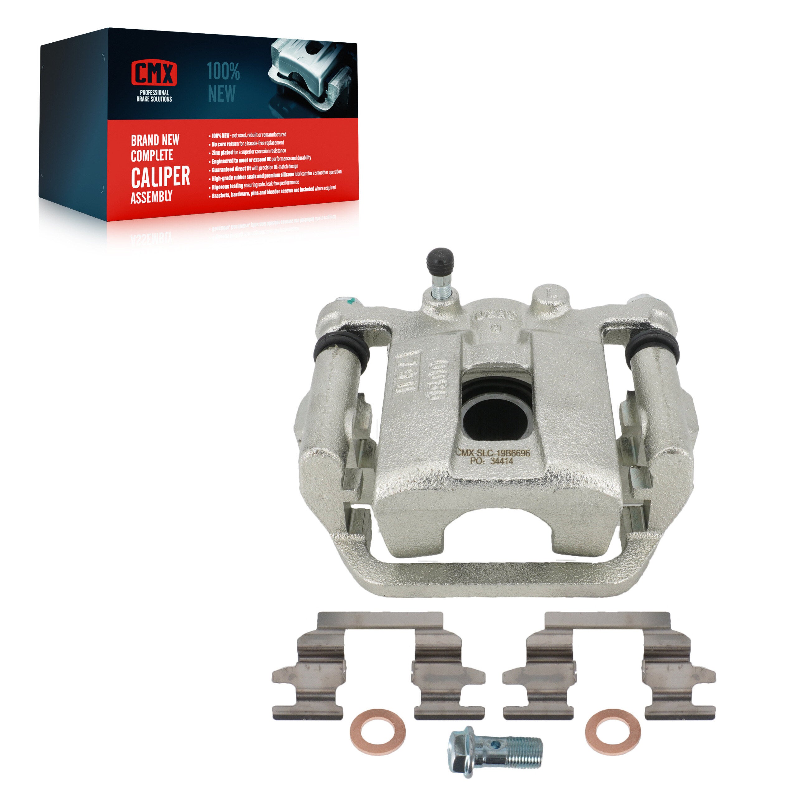 CMX SLC-19B6696 Disc Brake Caliper for 2011-2025 Nissan Rogue Sport, Nissan LEAF, Nissan Rogue - Rear Left