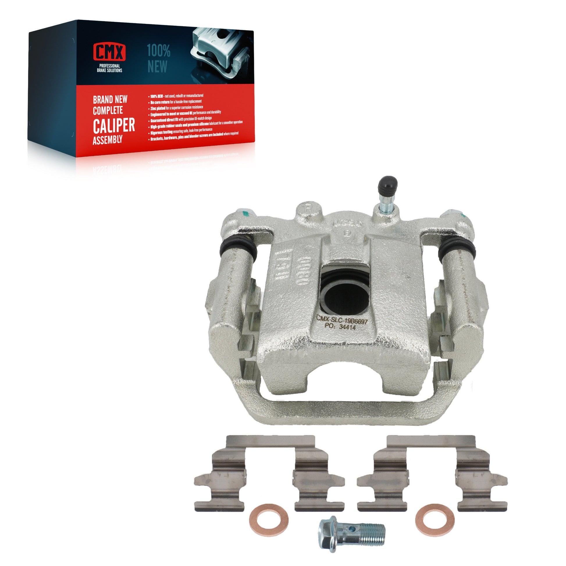 CMX SLC-19B6697 Disc Brake Caliper for 2011-2025 Nissan Rogue Sport, Nissan LEAF, Nissan Rogue - Rear Right