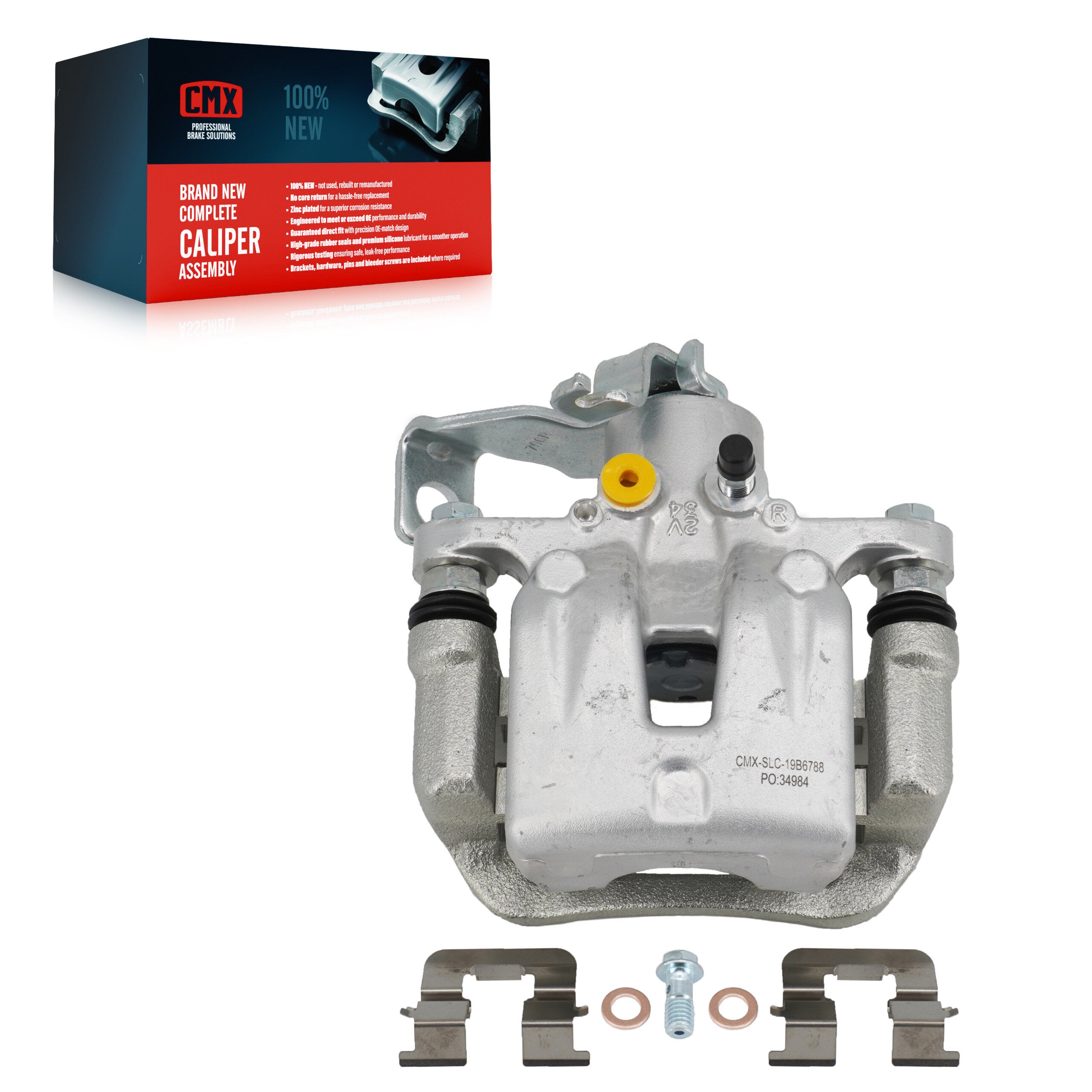 CMX SLC-19B6788 Disc Brake Caliper for 2012-2018 Kia Forte, Hyundai Elantra GT, Kia Forte Koup - Rear Right