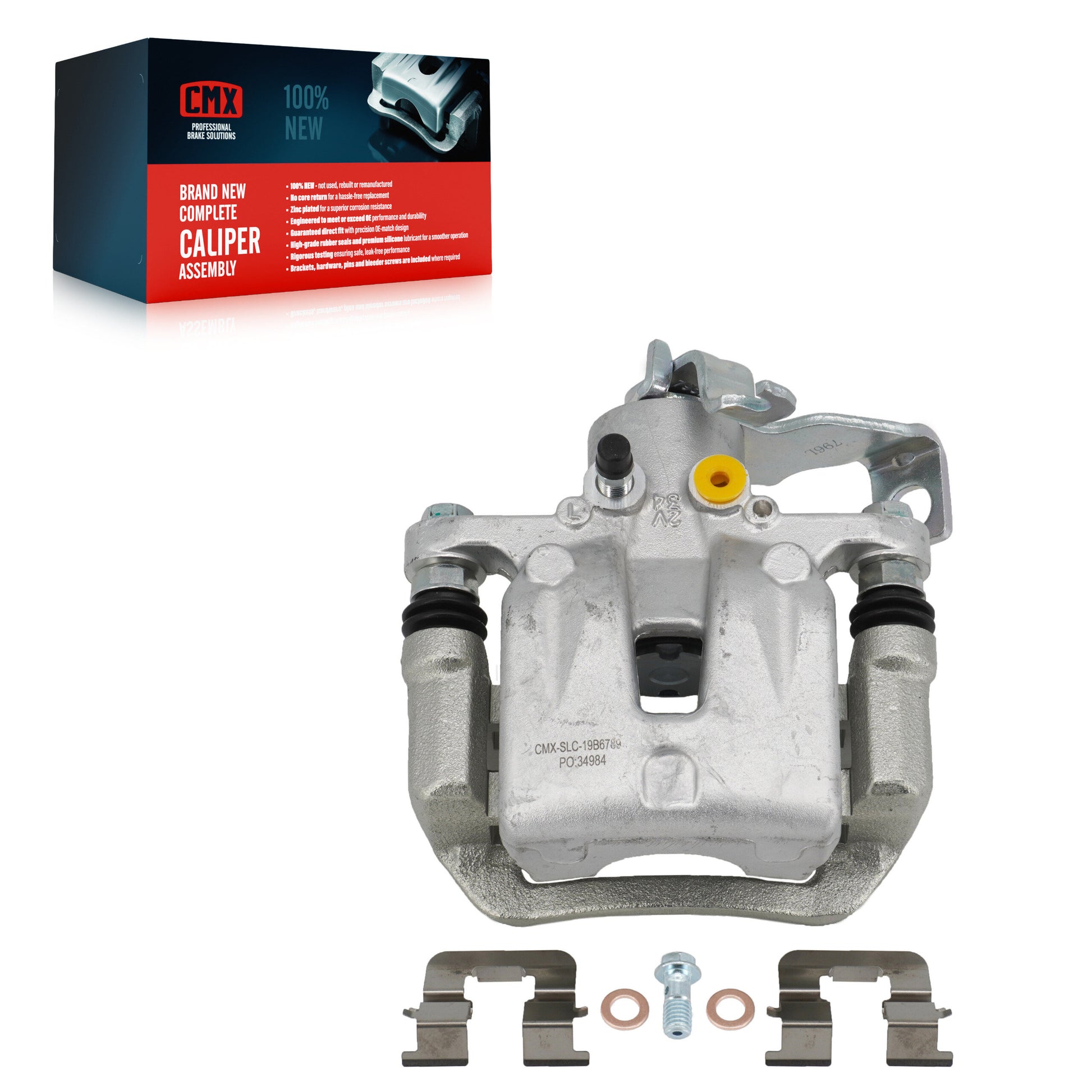 CMX SLC-19B6789 Disc Brake Caliper for 2012-2018 Kia Forte, Hyundai Elantra GT, Kia Forte Koup - Rear Left