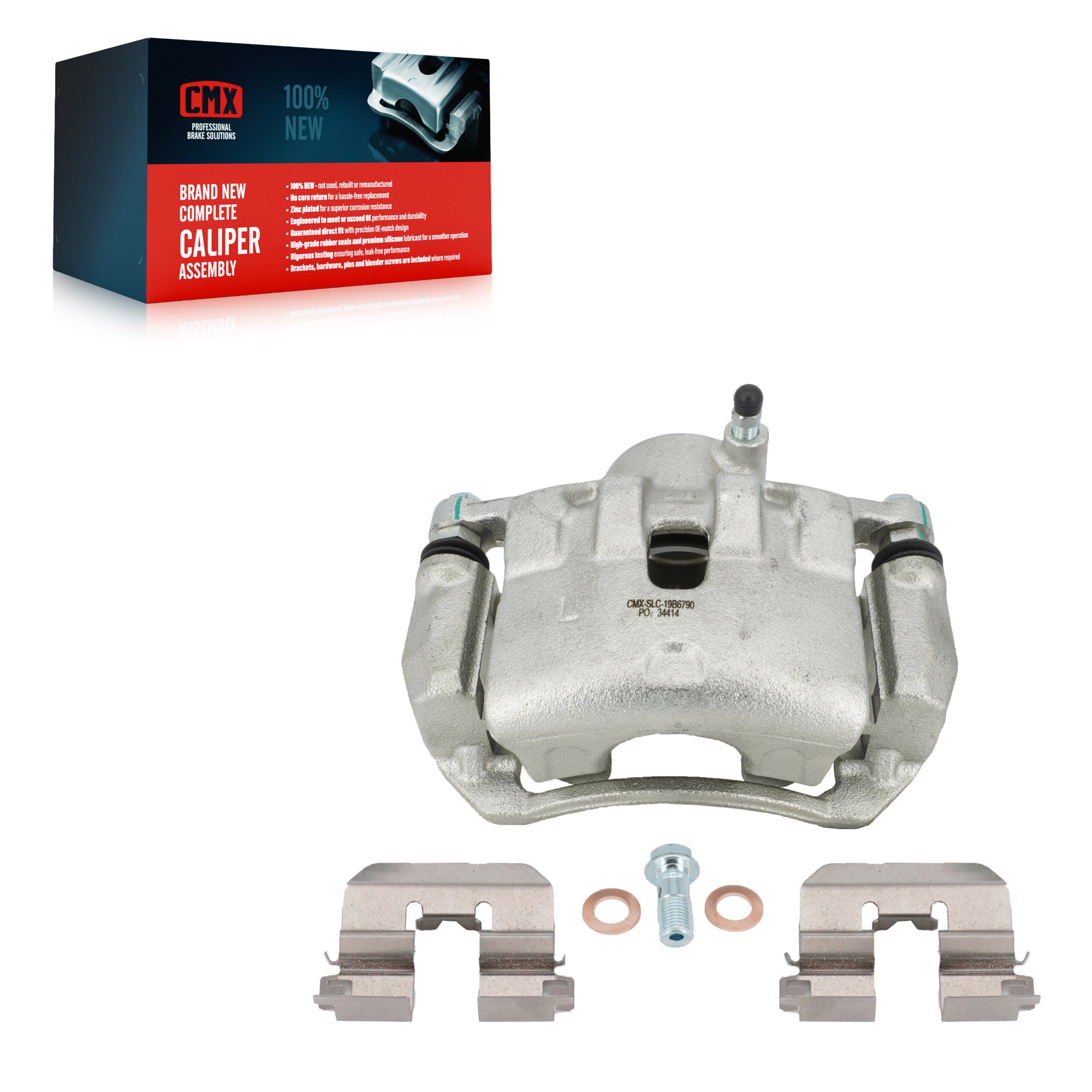 CMX SLC-19B6790 Disc Brake Caliper for 2012-2018 Kia Forte, Kia Forte Koup, Kia Forte5 - Front Left, Front Right