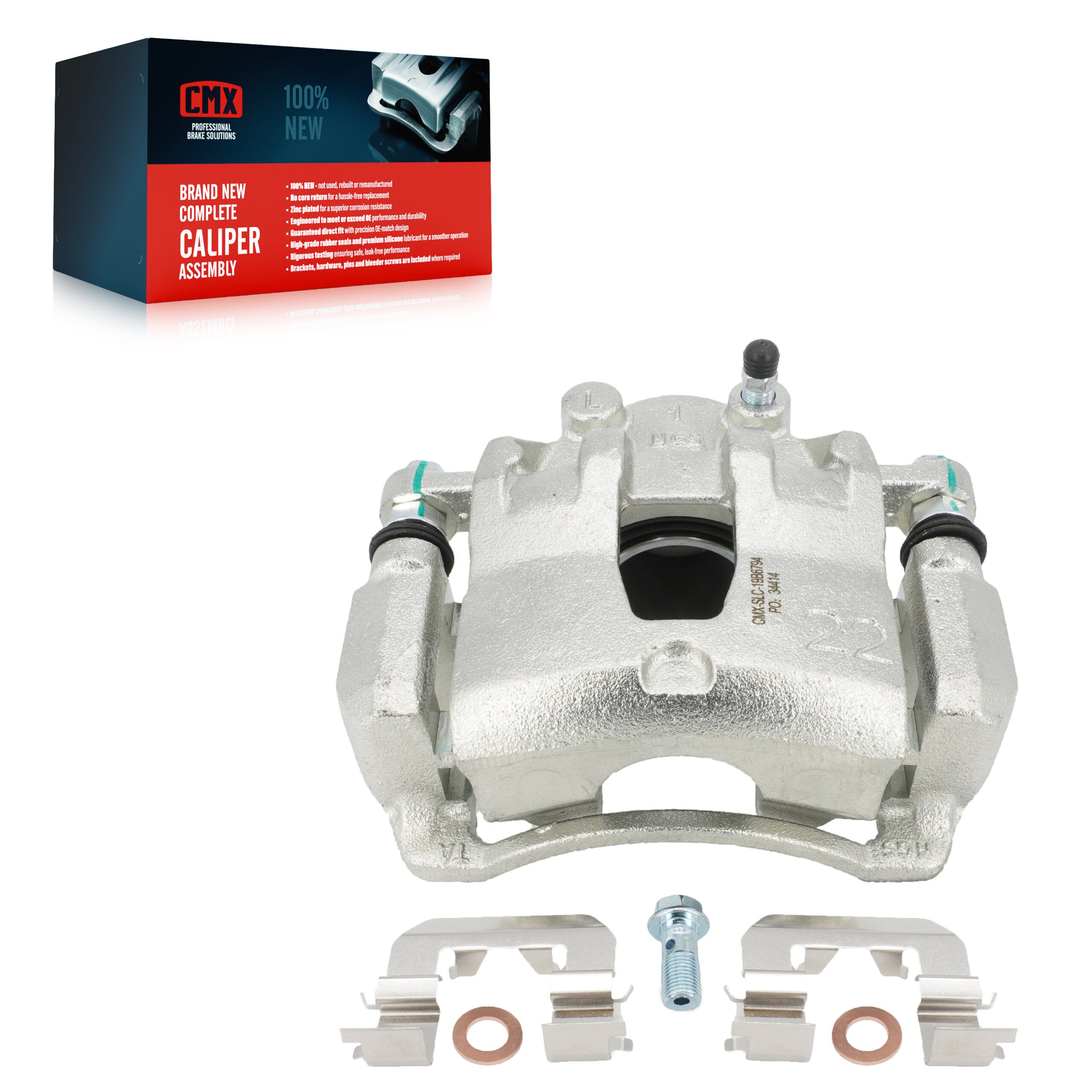 CMX SLC-19B6794 Disc Brake Caliper for 2012-2017 Kia Rio, Hyundai Accent - Front Left