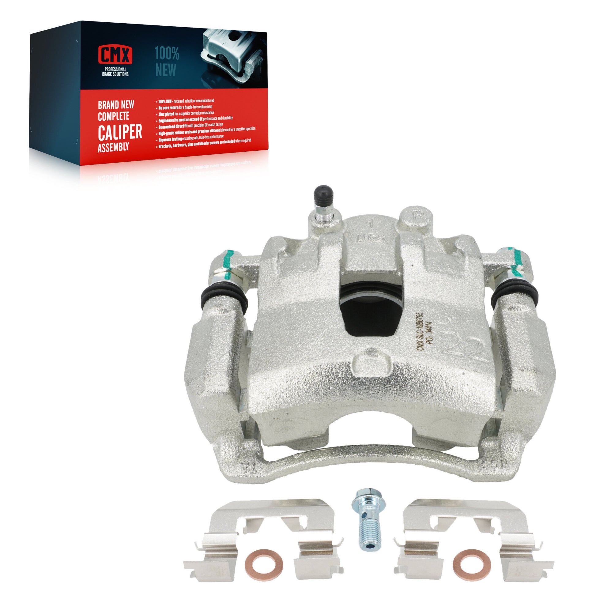 CMX SLC-19B6795 Disc Brake Caliper for 2012-2017 Kia Rio, Hyundai Accent - Front Right