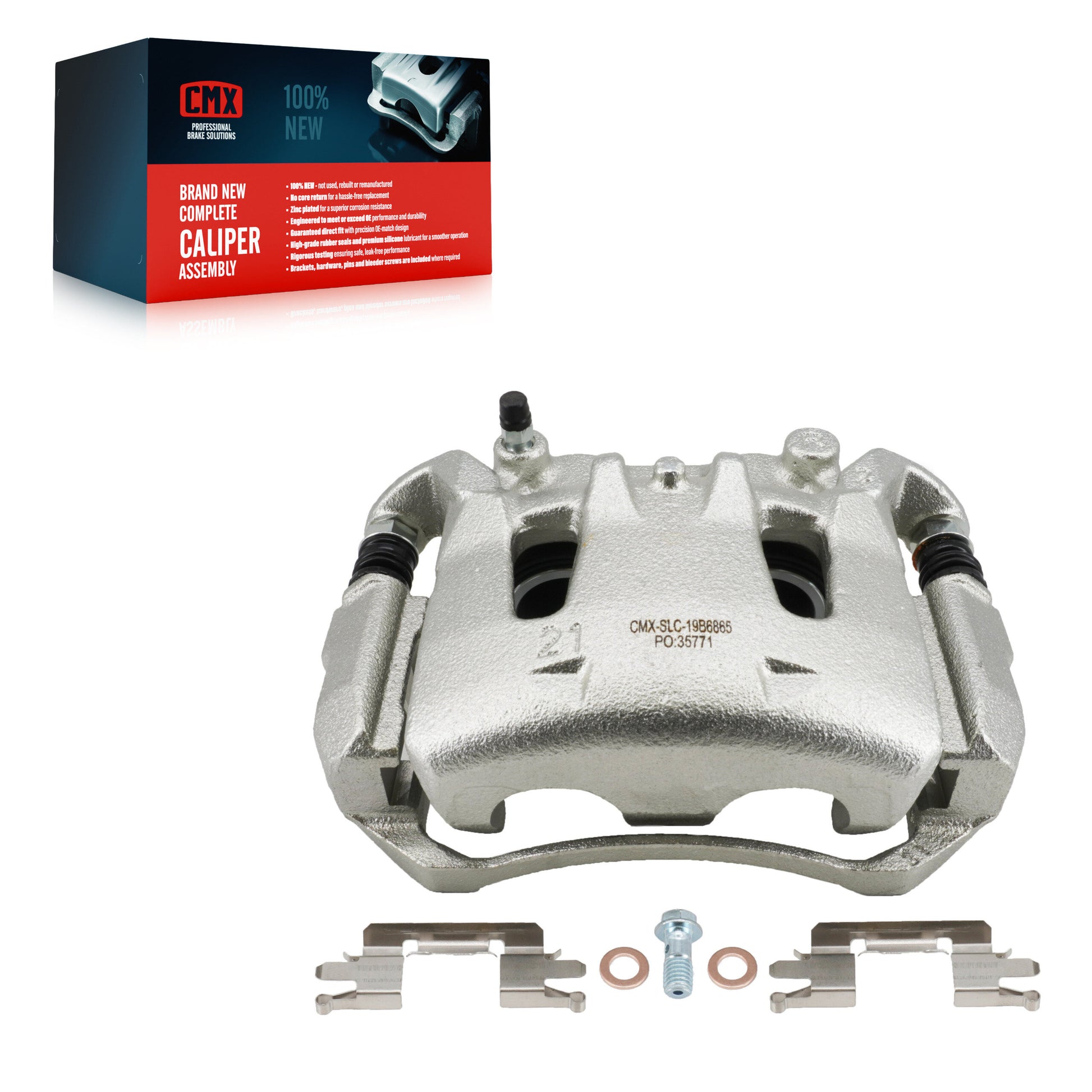 CMX SLC-19B6865 Disc Brake Caliper for 2011-2025 Nissan LEAF, Chevrolet City Express, Nissan NV200 - Front Right