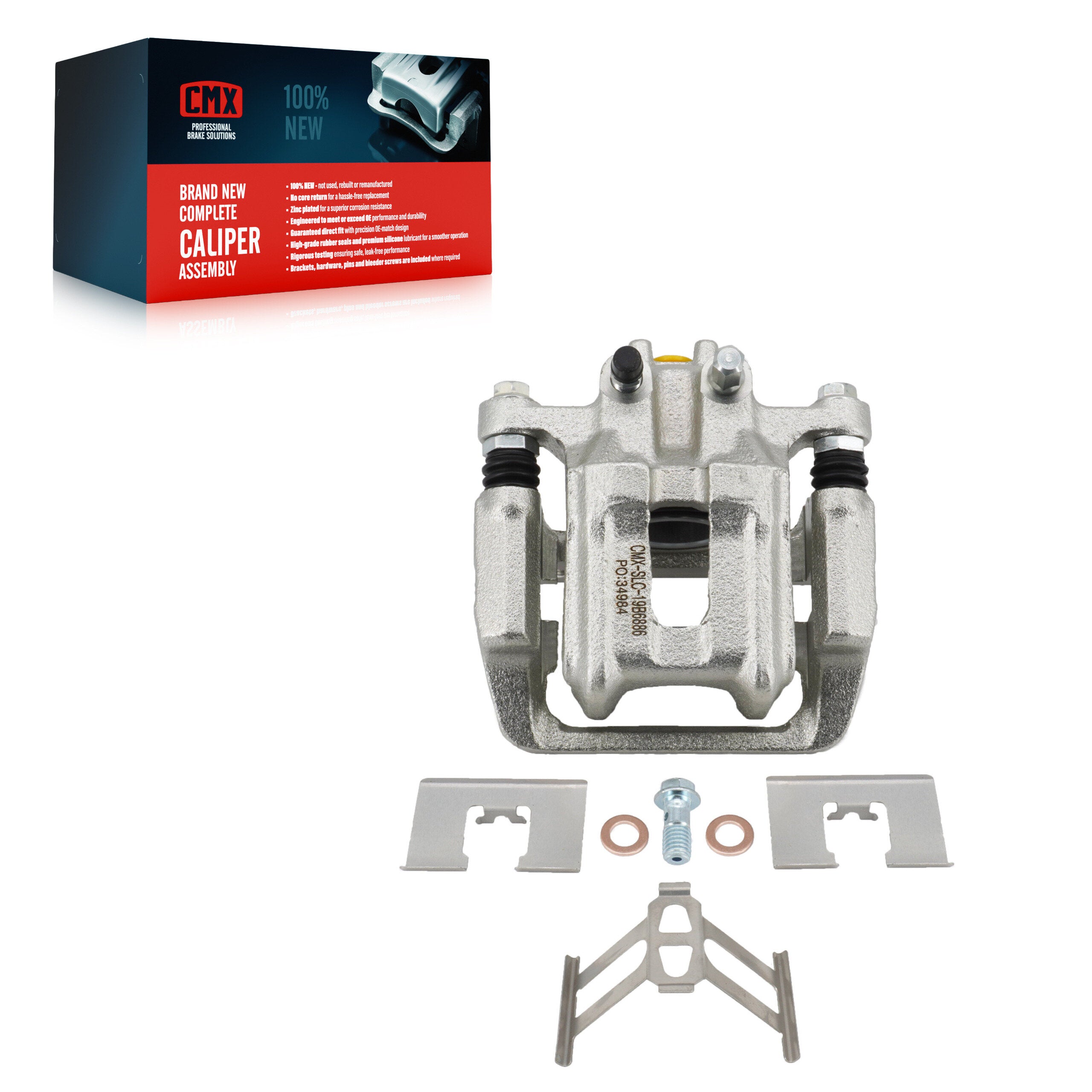CMX SLC-19B6886 Disc Brake Caliper for 2007-2018 Acura RDX, Honda Crosstour, Honda CR-V - Rear Left