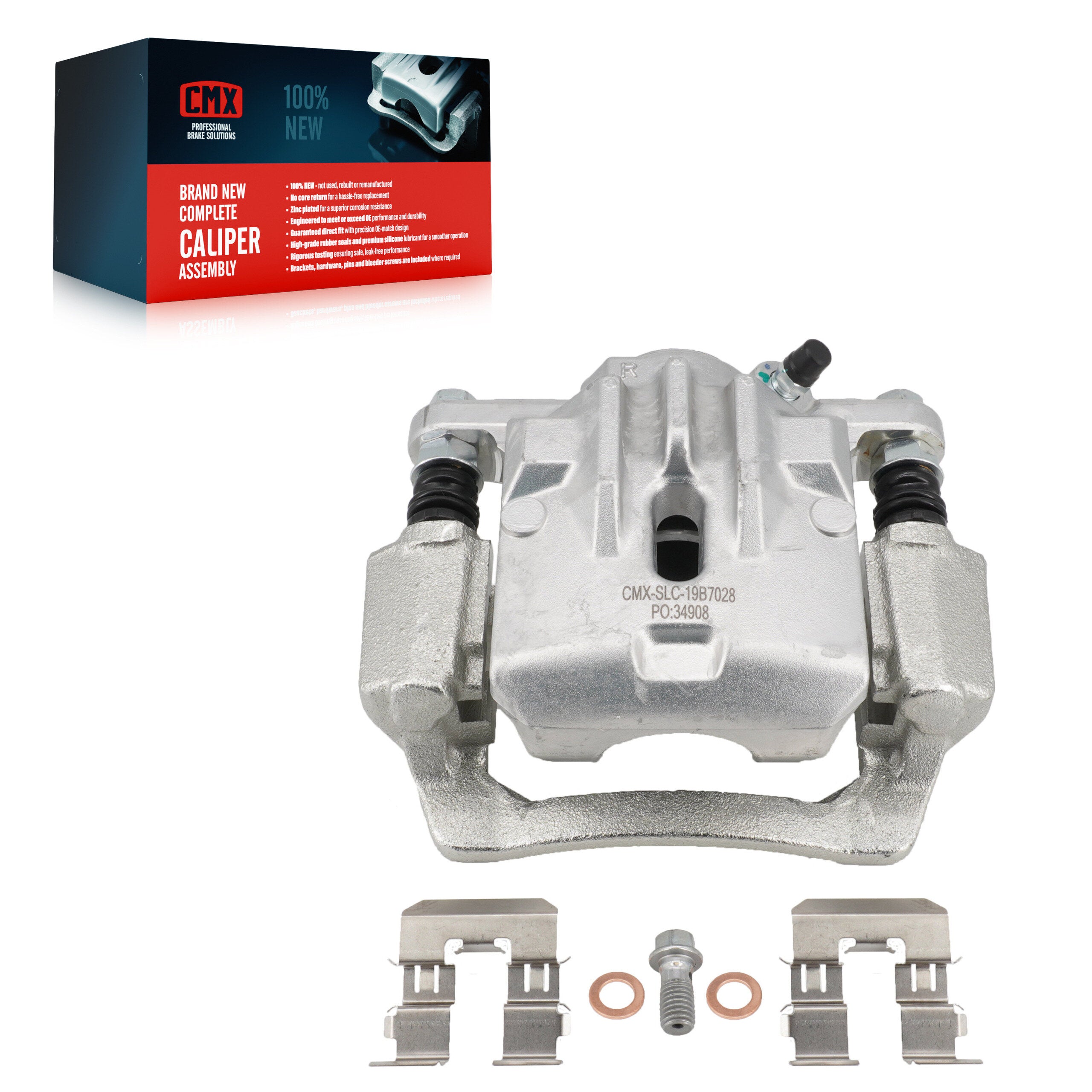 CMX SLC-19B7028 Disc Brake Caliper for 2012-2023 Subaru Crosstrek, Subaru Impreza, Subaru Forester - Rear Right