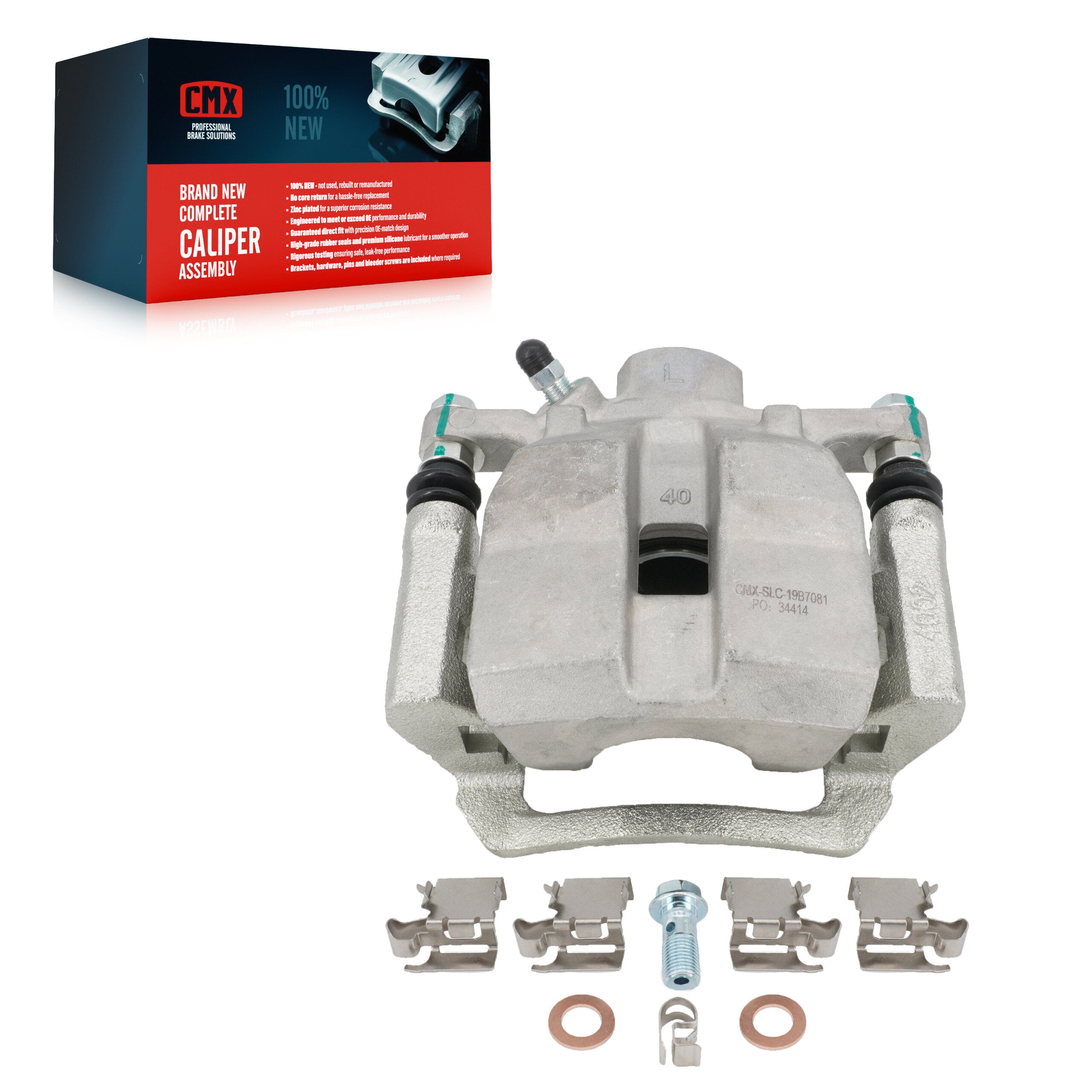 CMX SLC-19B7081 Disc Brake Caliper for 2012-2020 Toyota Highlander, Lexus RX350, Lexus RX450h - Rear Left
