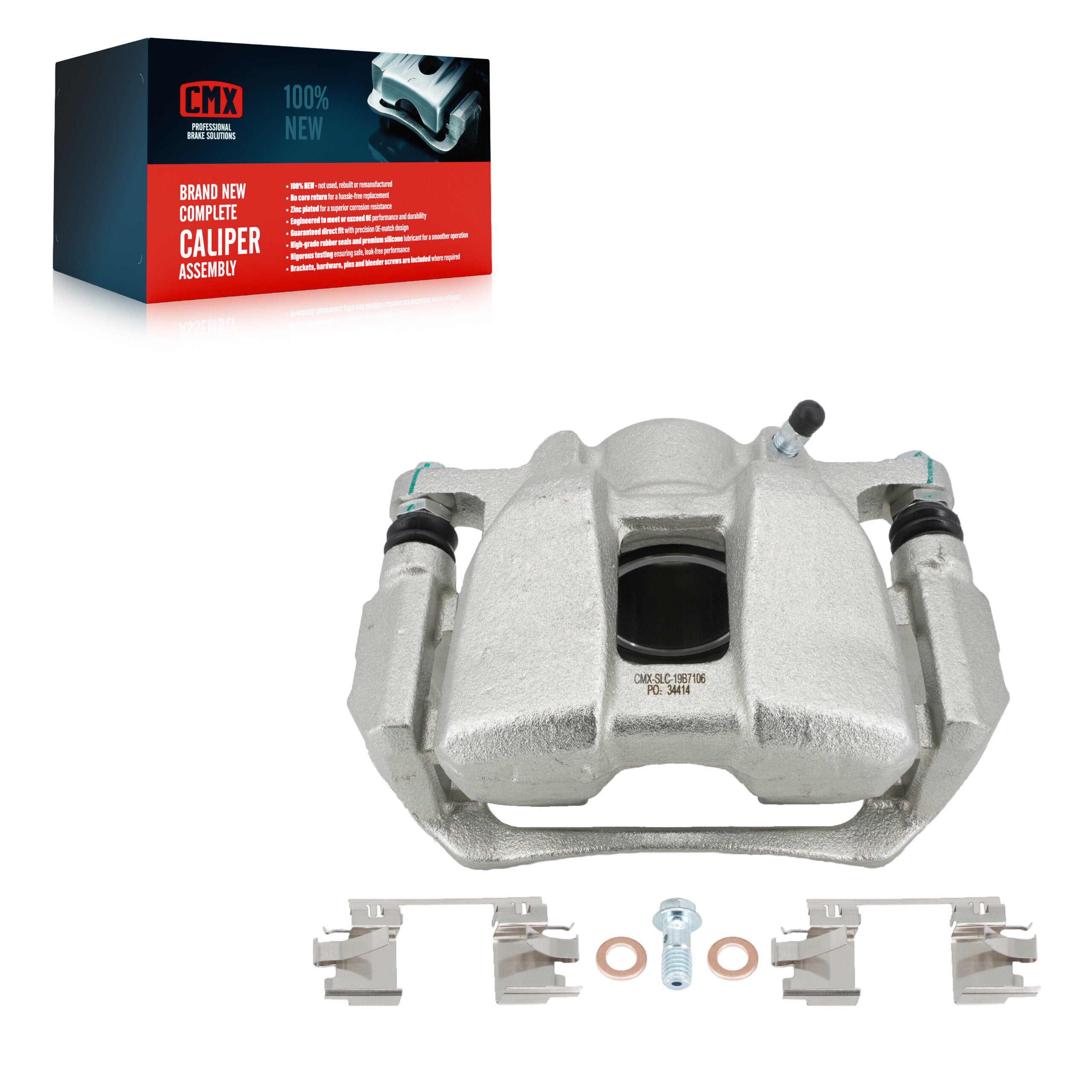 CMX SLC-19B7106 Disc Brake Caliper for 2013-2025 Honda Accord, Honda HR-V - Front Left