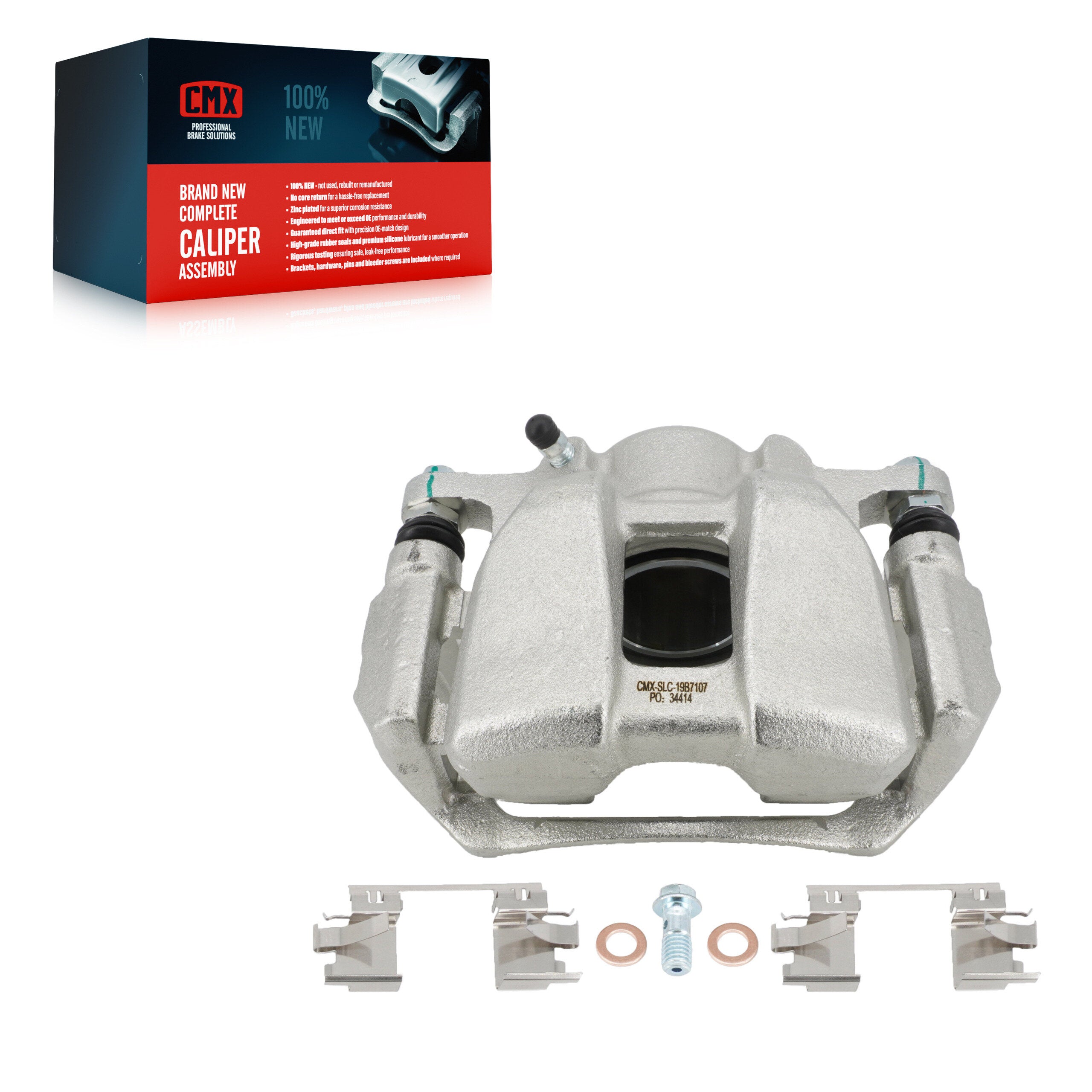 CMX SLC-19B7107 Disc Brake Caliper for 2013-2025 Honda Accord, Honda HR-V - Front Right
