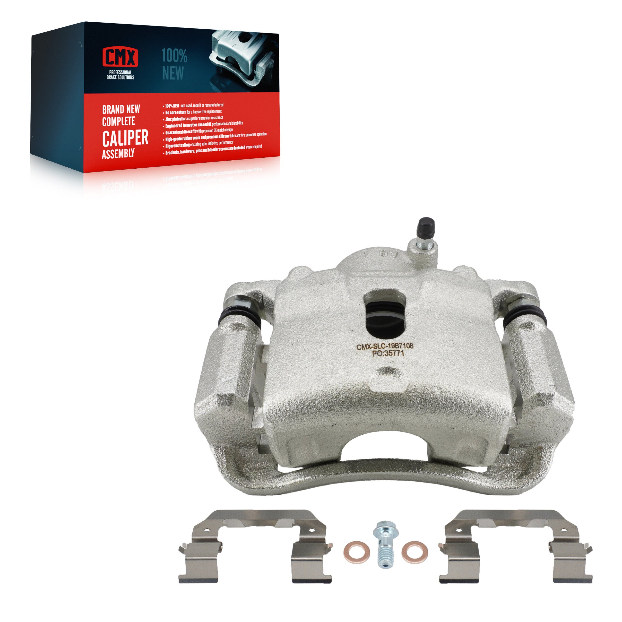 CMX SLC-19B7108 Disc Brake Caliper for 2013-2018 Kia Forte, Kia Forte Koup, Kia Forte5 - Front Left