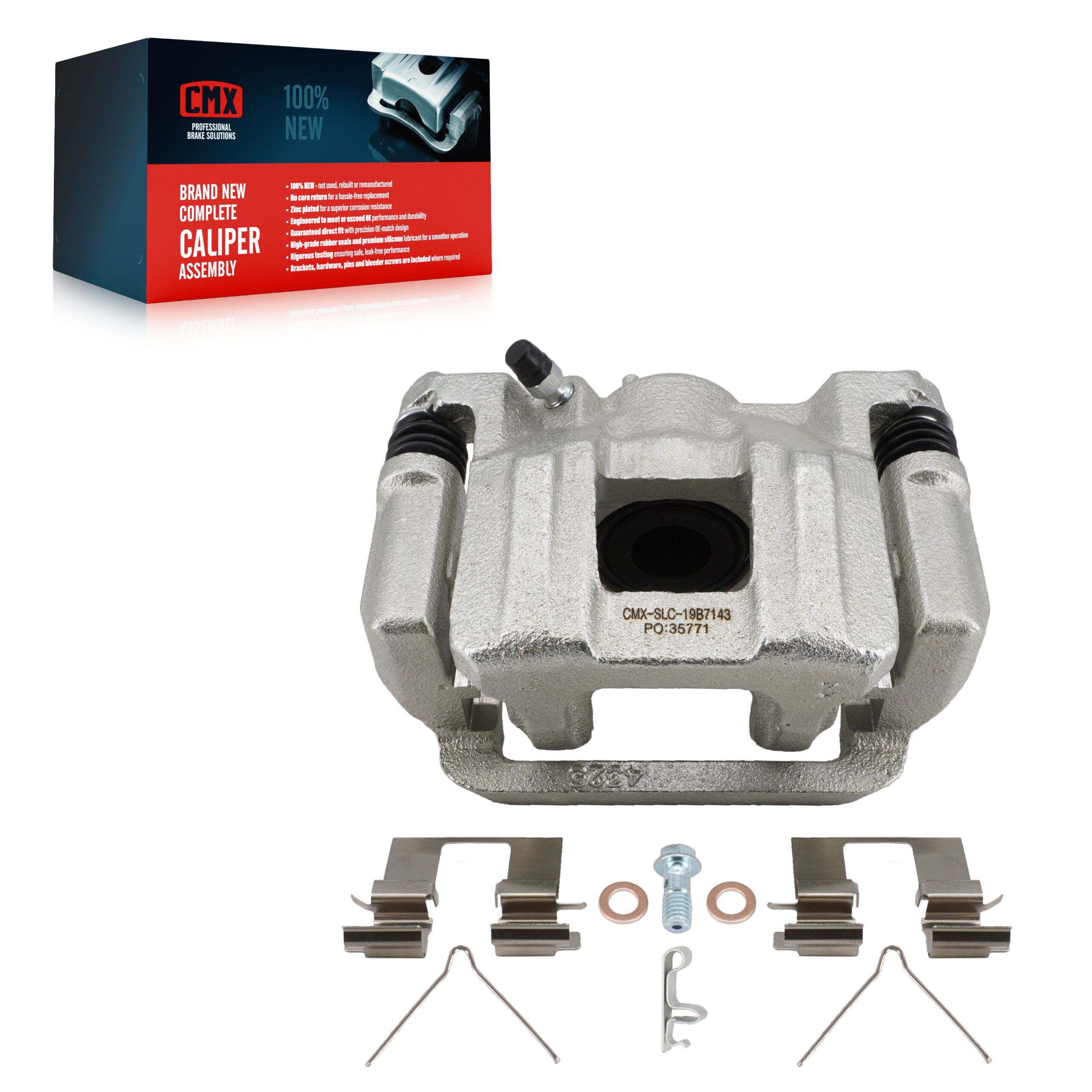 CMX SLC-19B7143 Disc Brake Caliper for 2014-2021 Honda Ridgeline, Honda Pilot, Acura MDX - Rear Left
