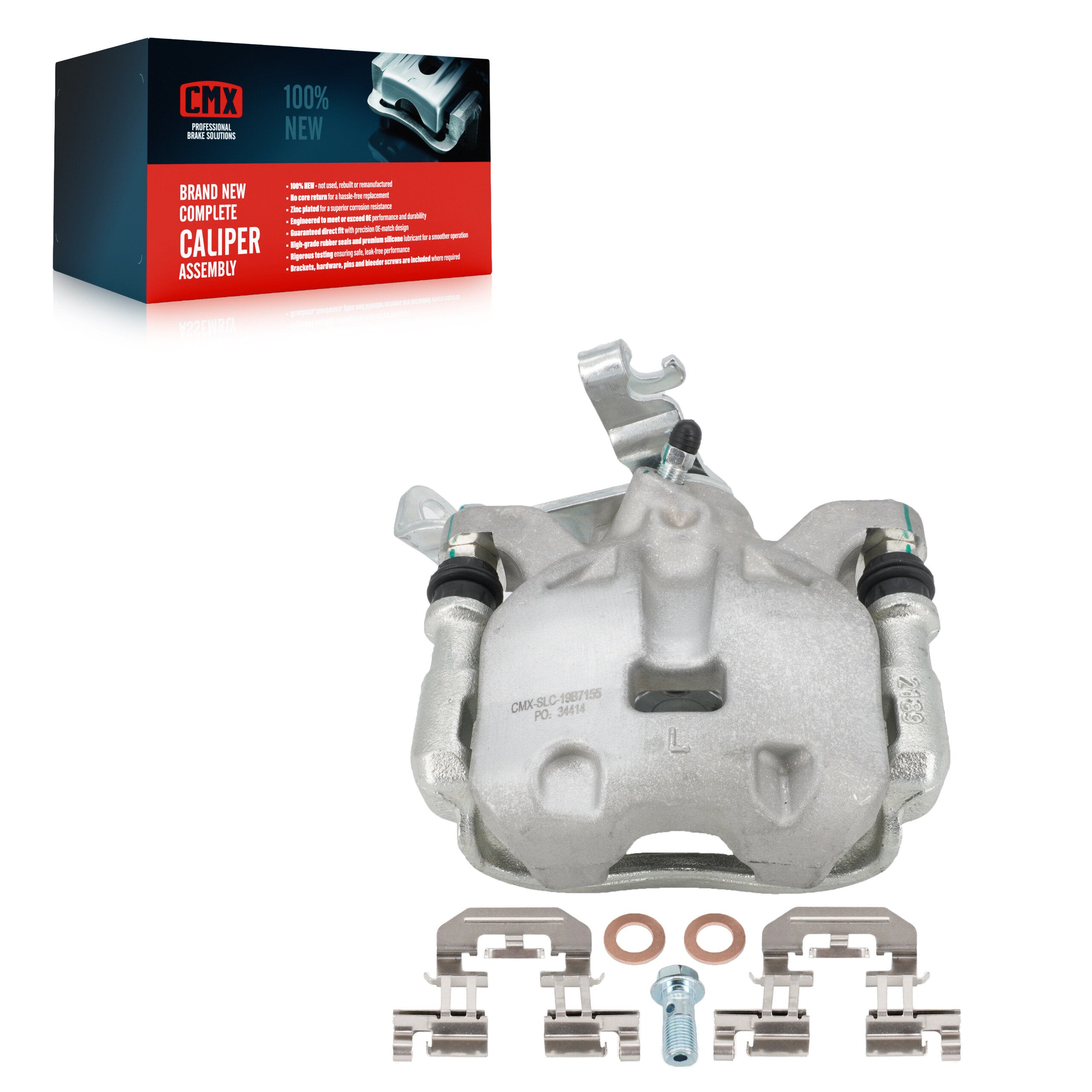 CMX SLC-19B7155 Disc Brake Caliper for 2014-2016 Mazda 3, Mazda 3 Sport - Rear Left