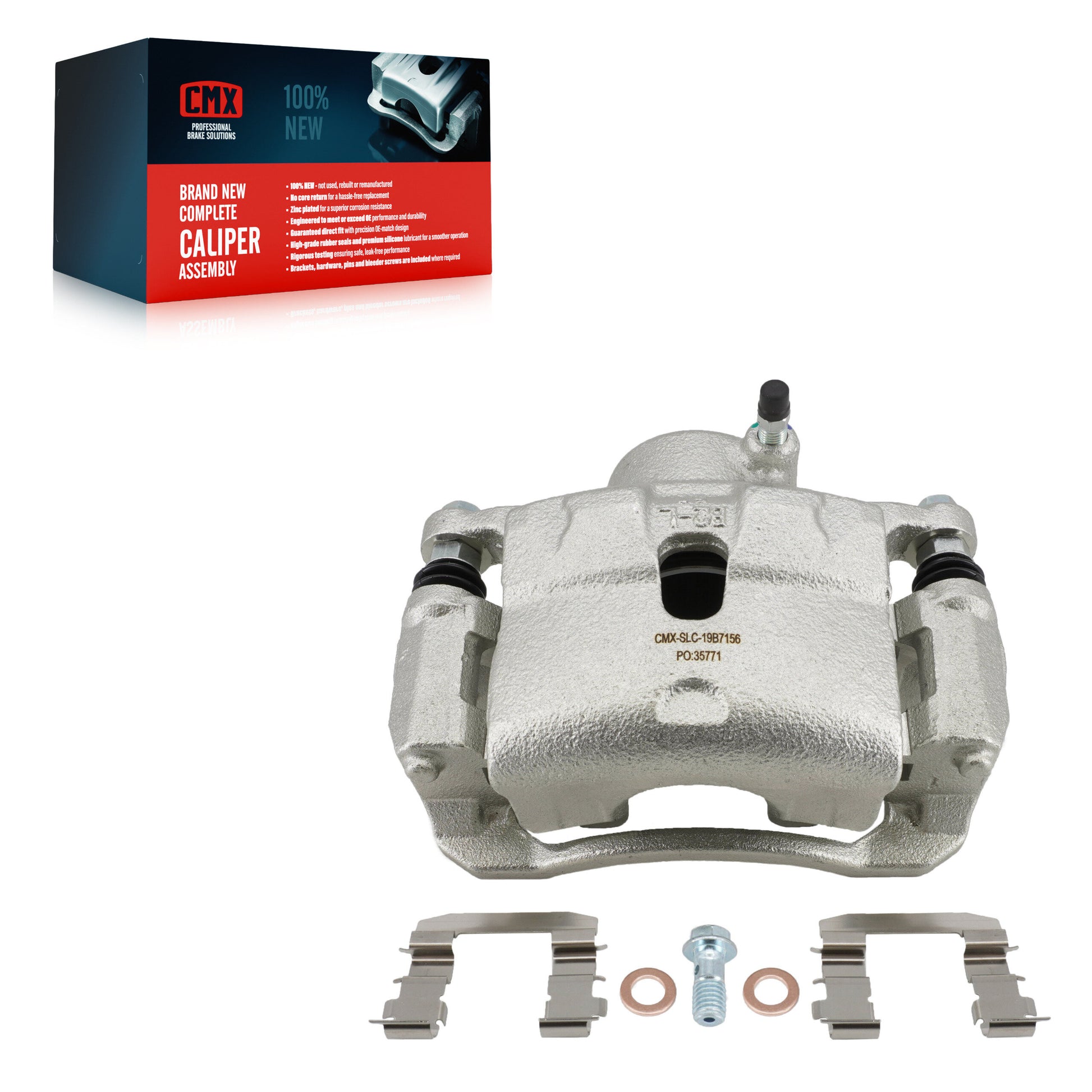 CMX SLC-19B7156 Disc Brake Caliper for 2014-2023 Kia Forte, Kia Forte5, Hyundai Elantra GT - Front Left