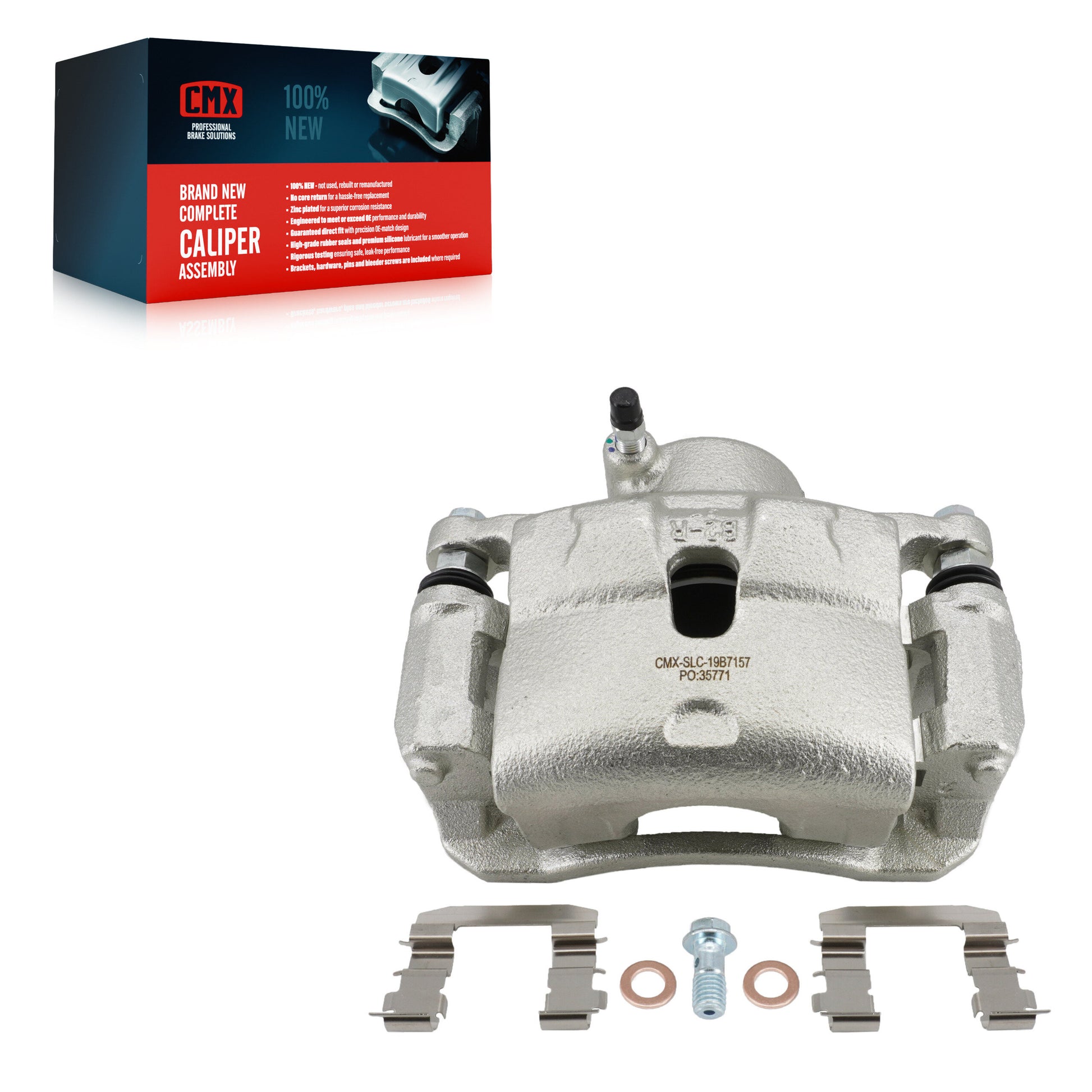 CMX SLC-19B7157 Disc Brake Caliper for 2014-2023 Kia Forte, Kia Forte5, Hyundai Elantra GT - Front Right