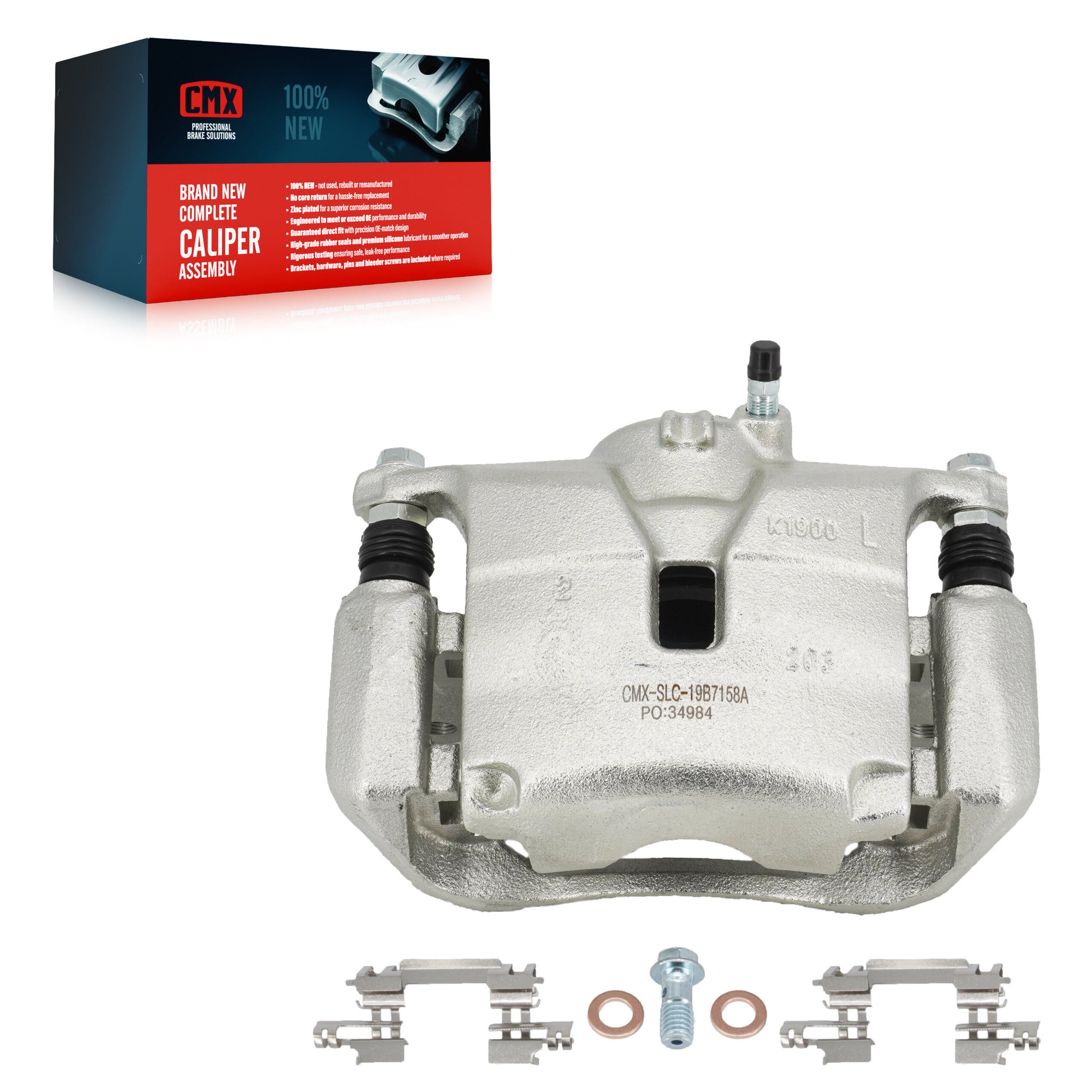CMX SLC-19B7158A Disc Brake Caliper for 2014-2018 Mazda CX-3, Mazda 3, Mazda 3 Sport - Front Left