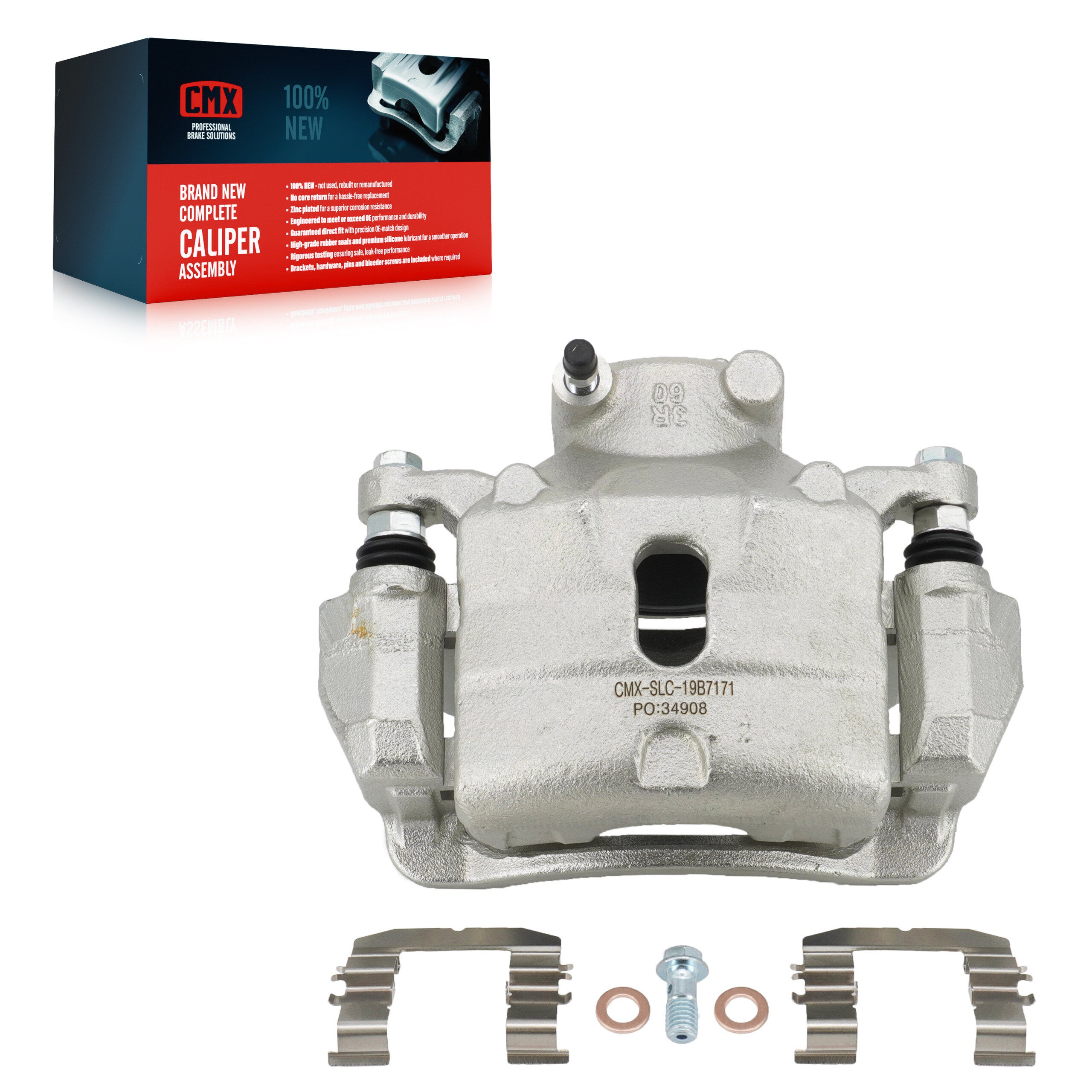 CMX SLC-19B7171 Disc Brake Caliper for 2014-2020 Kia Optima, Hyundai Sonata - Front Right, Front Left
