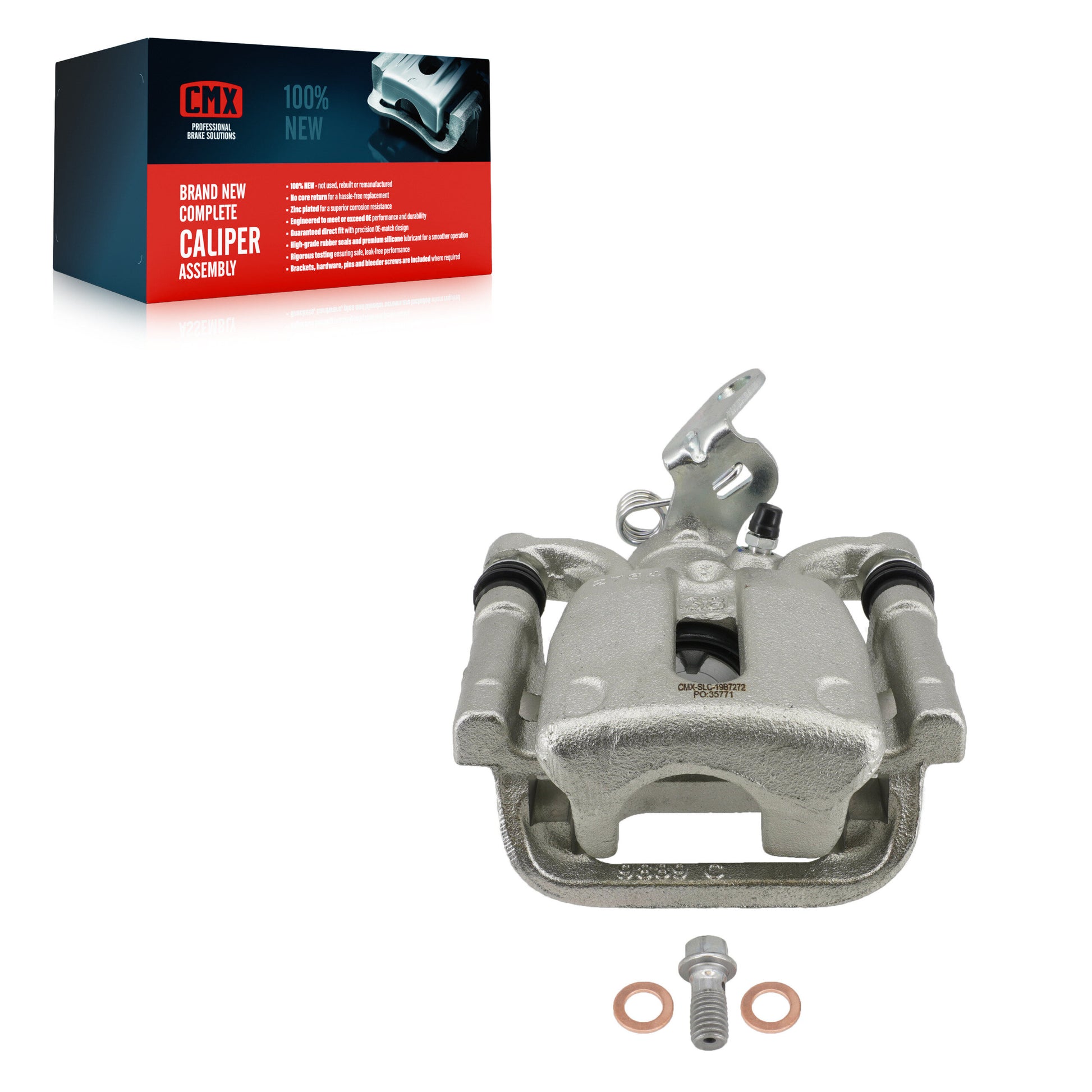 CMX SLC-19B7272 Disc Brake Caliper for 2015-2022 Volkswagen Golf, Volkswagen Golf SportWagen, Volkswagen Golf Alltrack - Rear Left