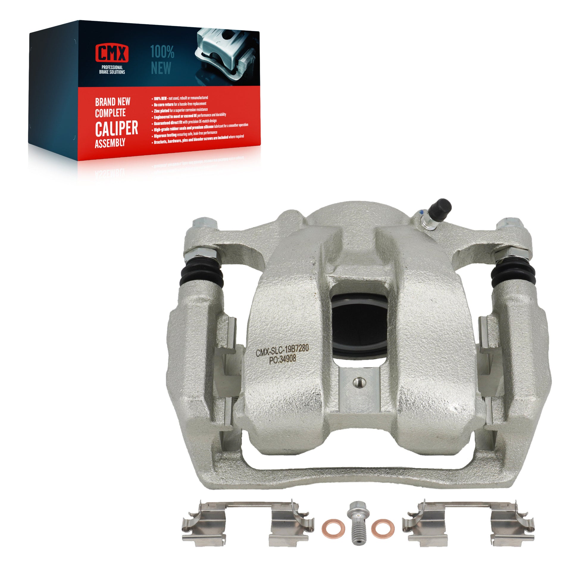 CMX SLC-19B7280 Disc Brake Caliper for 2013-2020 Acura RLX, Acura RDX - Front Left