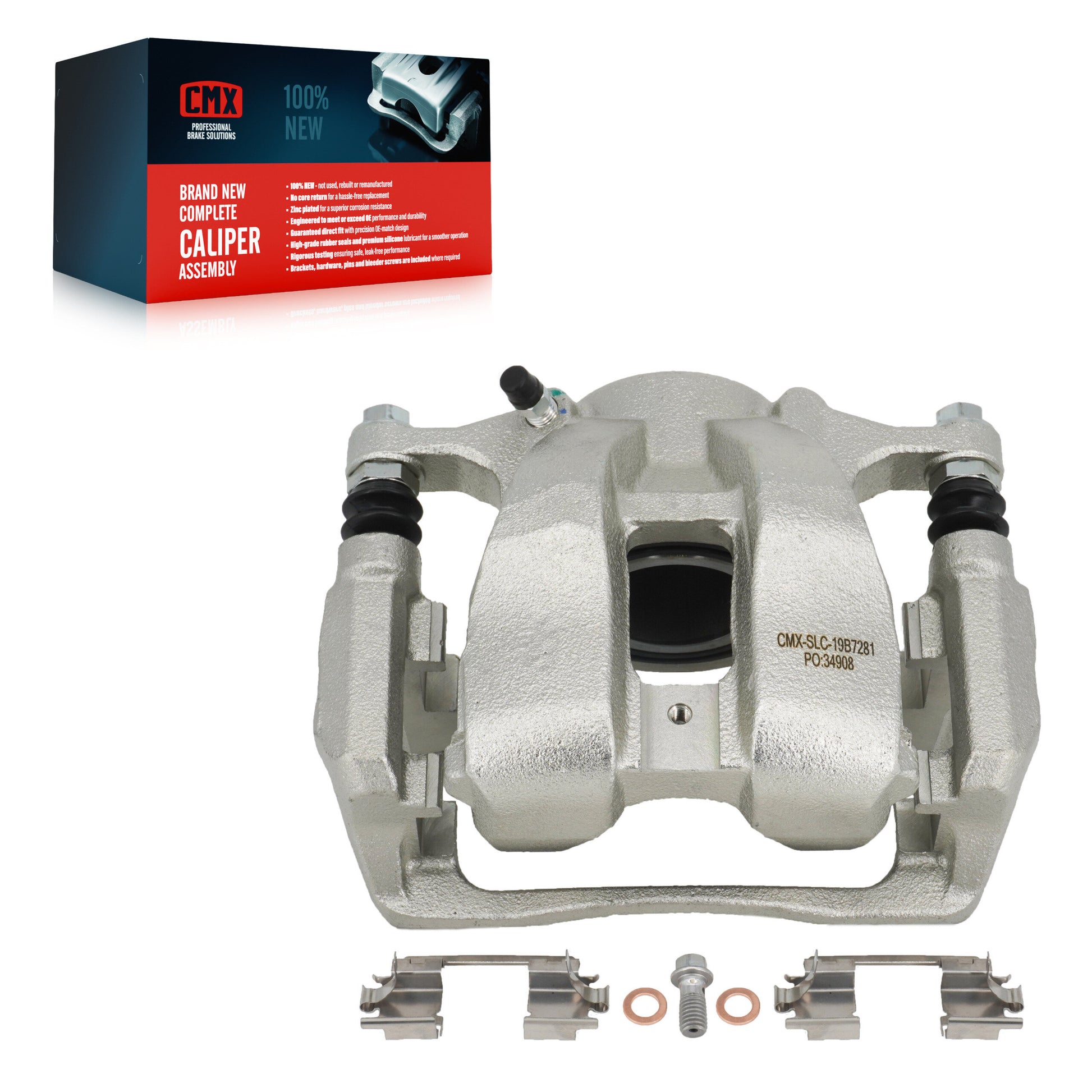 CMX SLC-19B7281 Disc Brake Caliper for 2013-2020 Acura RLX, Acura RDX - Front Right