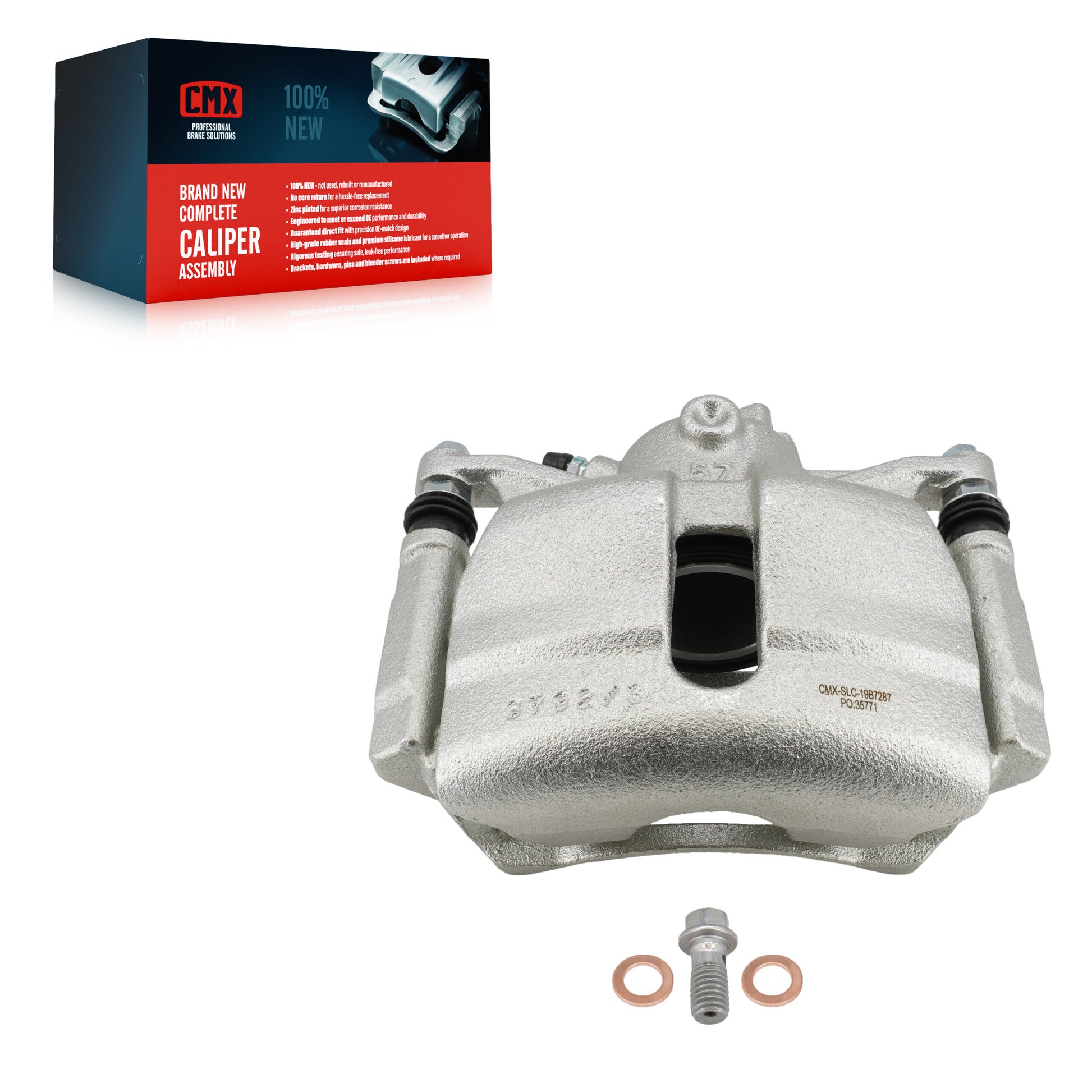 CMX SLC-19B7287 Disc Brake Caliper for 2015-2021 Volkswagen Jetta, Volkswagen Golf, Volkswagen Golf SportWagen - Front Right