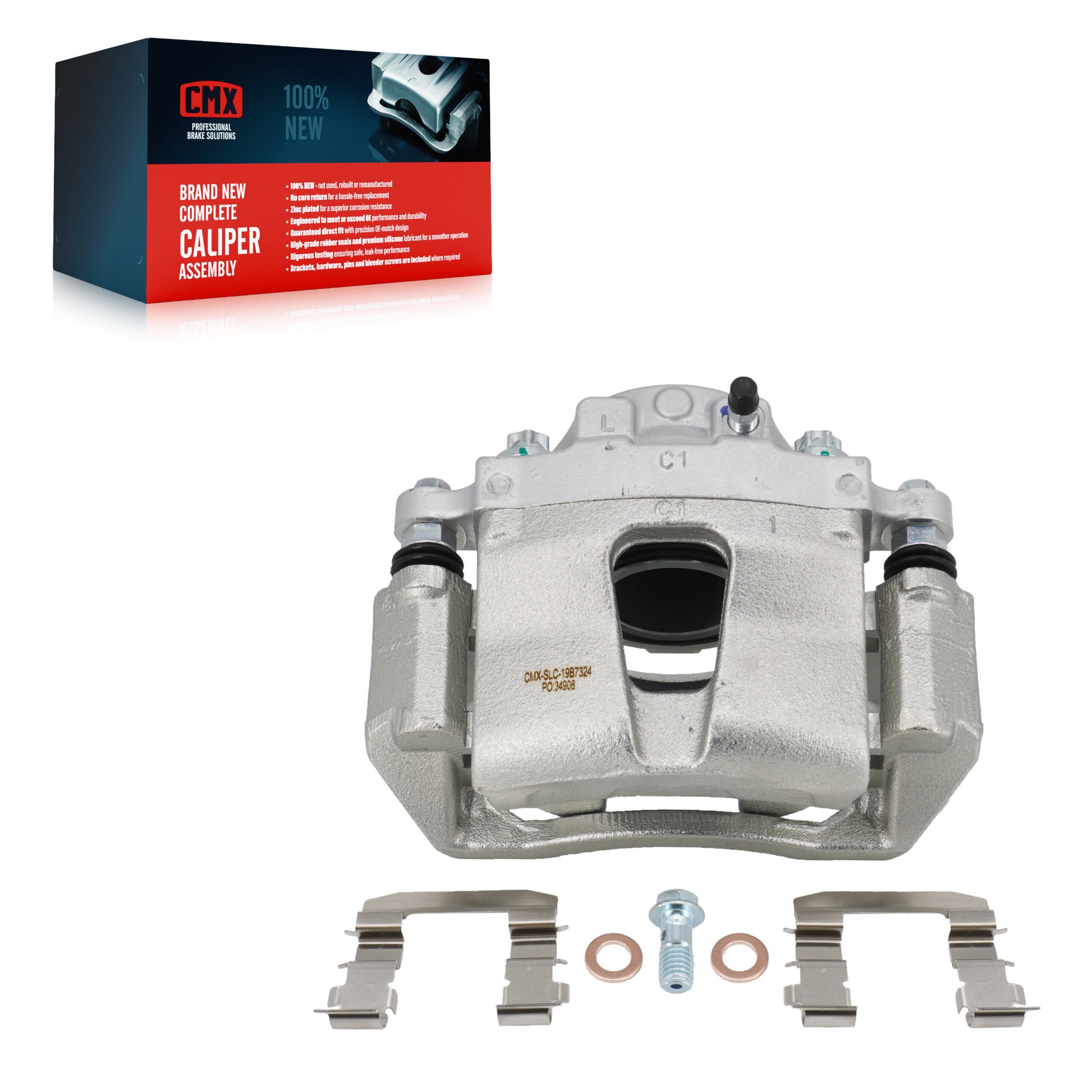 CMX SLC-19B7324 Disc Brake Caliper for 2015-2022 Hyundai Kona Electric, Kia Niro EV, Kia Optima - Front Left