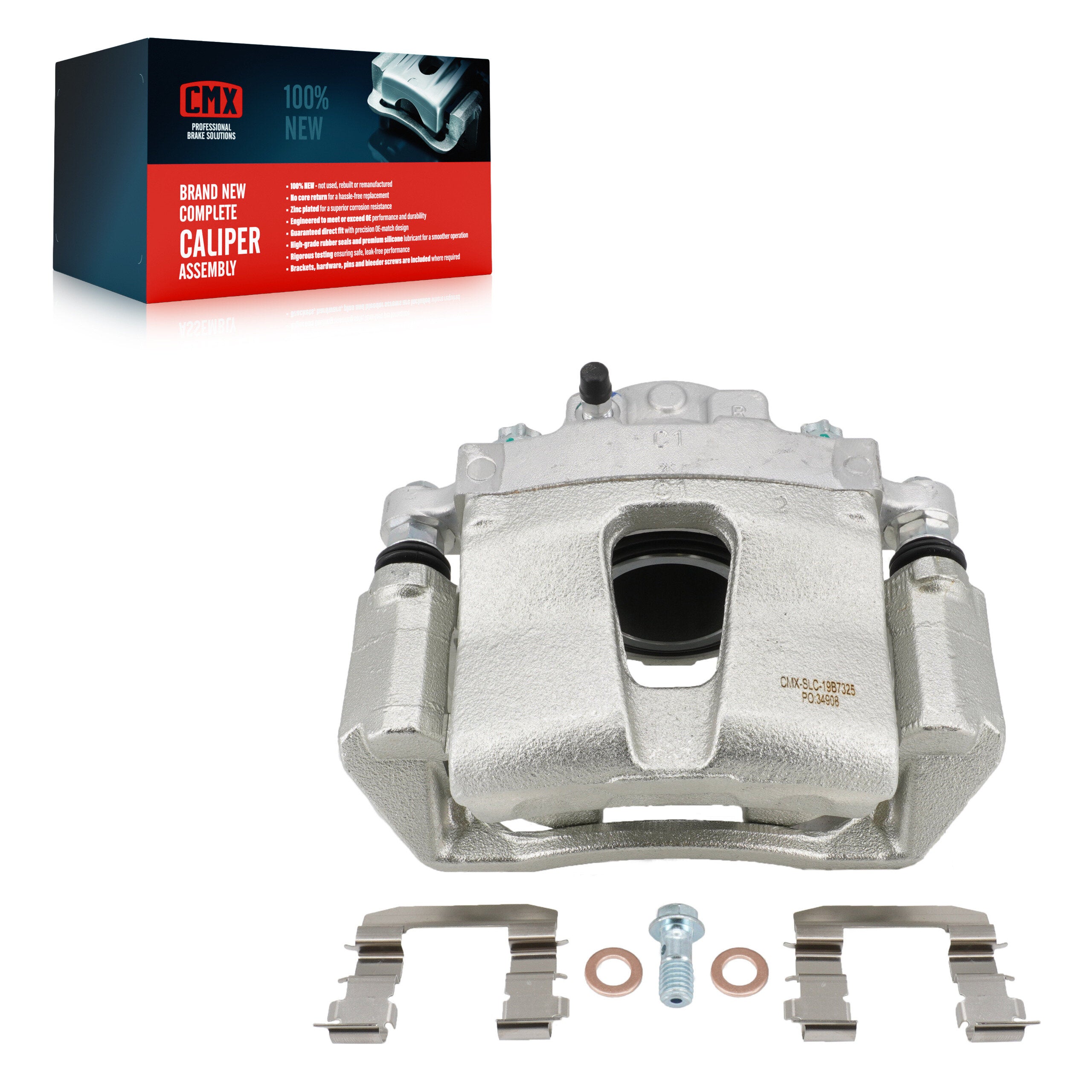 CMX SLC-19B7325 Disc Brake Caliper for 2015-2022 Hyundai Kona Electric, Kia Niro EV, Kia Optima - Front Right