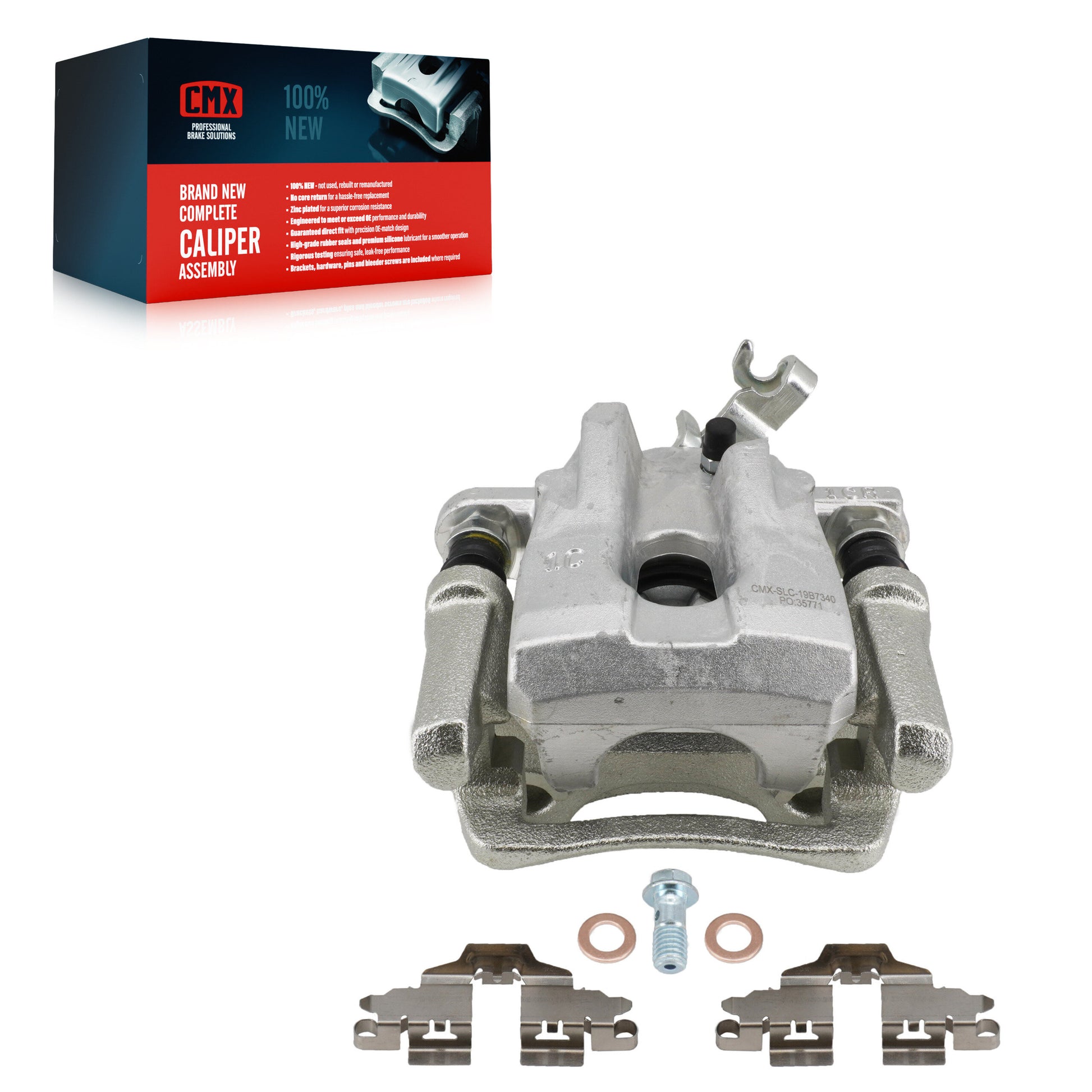 CMX SLC-19B7340 Disc Brake Caliper for 2016-2022 Toyota Corolla, Toyota Prius AWD-e, Toyota Prius Prime - Rear Right