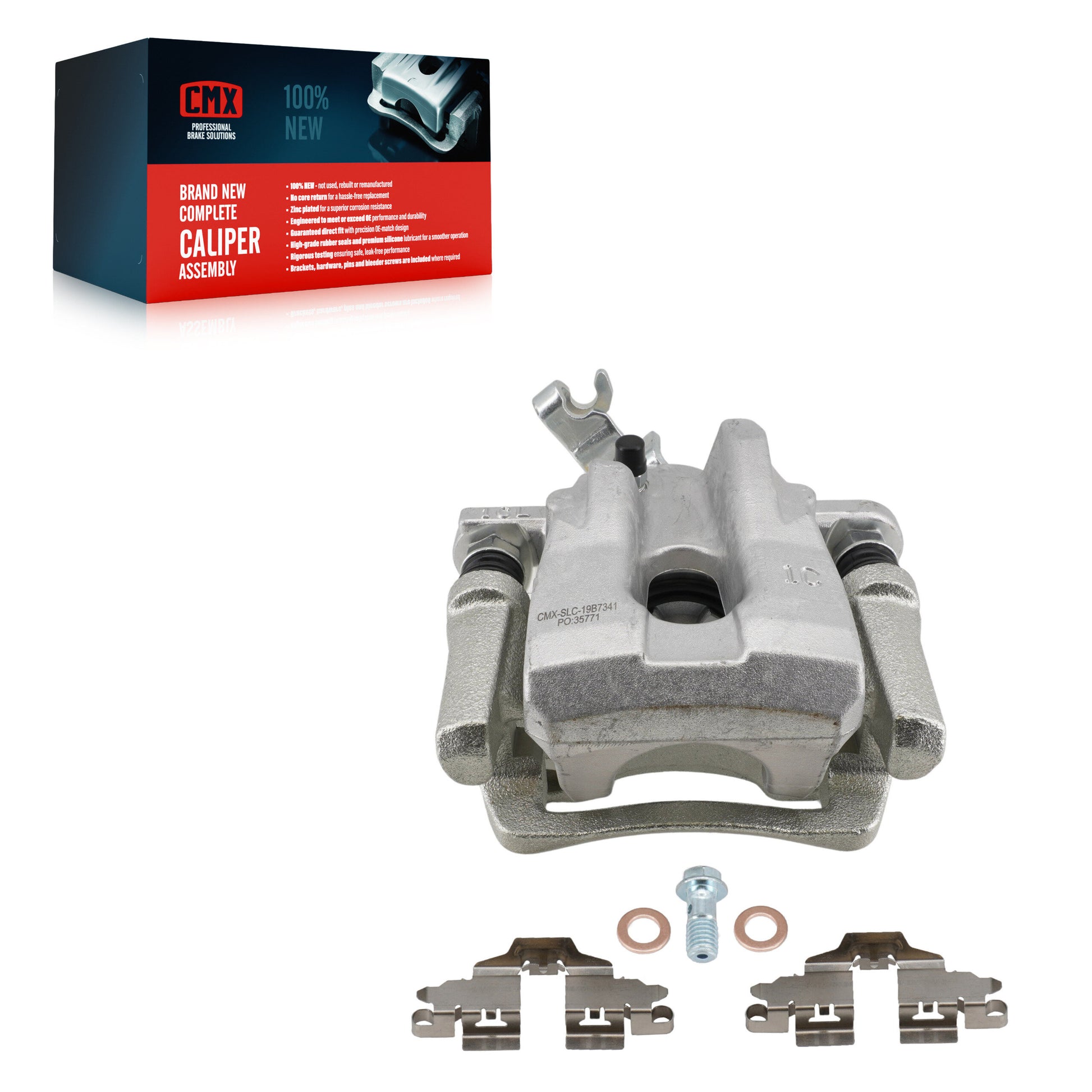 CMX SLC-19B7341 Disc Brake Caliper for 2016-2022 Toyota Corolla, Toyota Prius AWD-e, Toyota Prius Prime - Rear Left