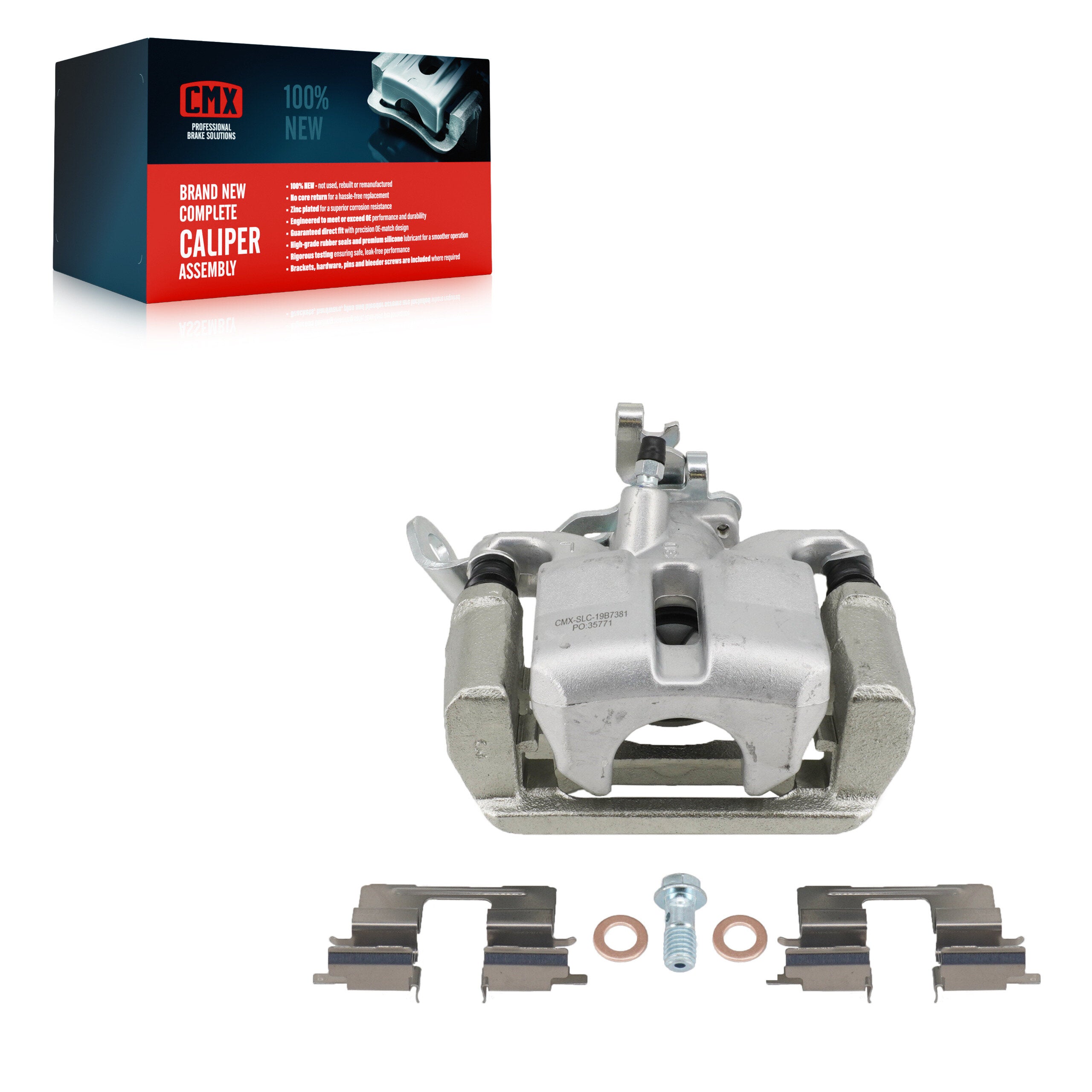CMX SLC-19B7381 Disc Brake Caliper for 2014-2017 Mazda 3, Mazda 3 Sport - Rear Left