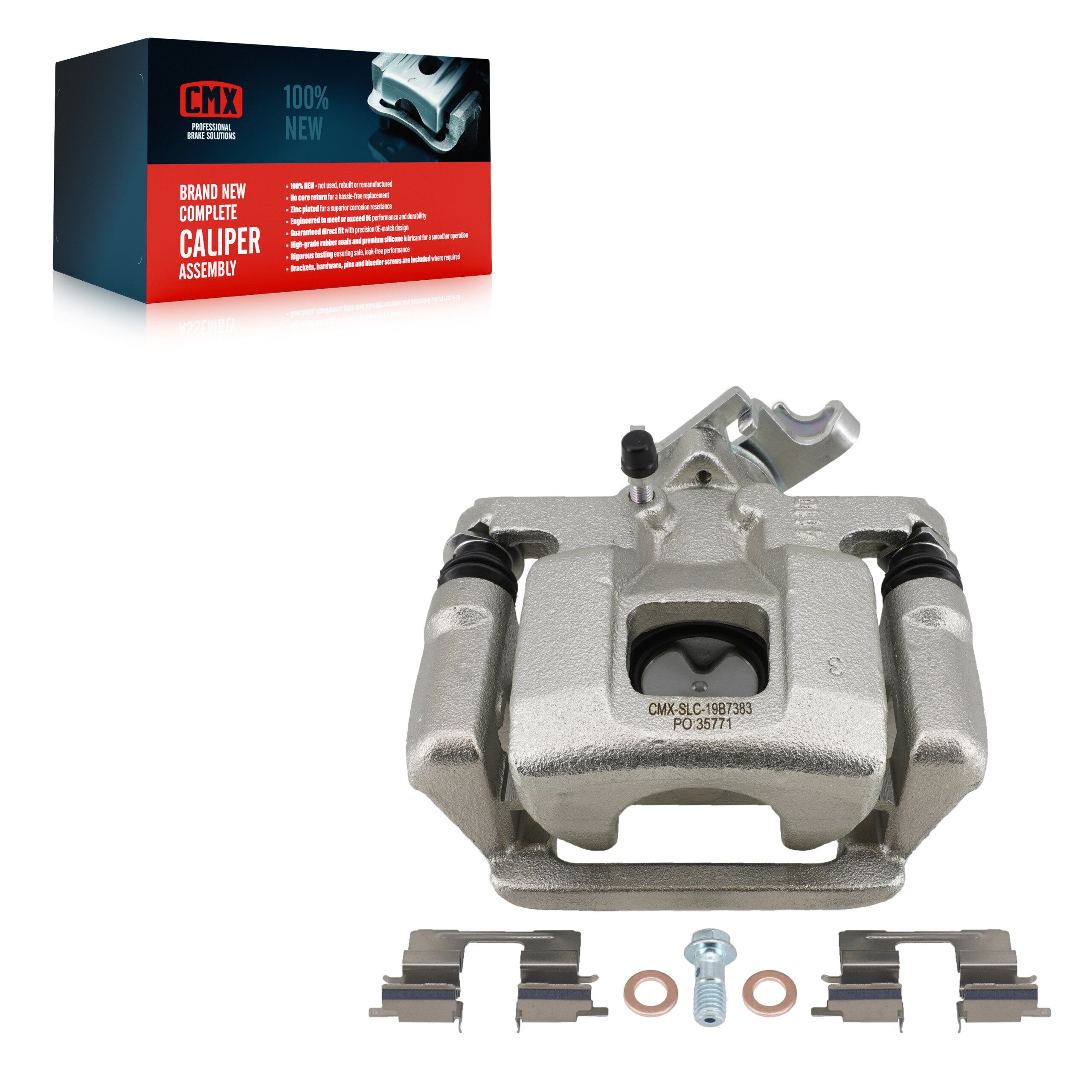 CMX SLC-19B7383 Disc Brake Caliper for 2013-2023 Mitsubishi Outlander, Mitsubishi Outlander Sport, Mitsubishi RVR - Rear Left