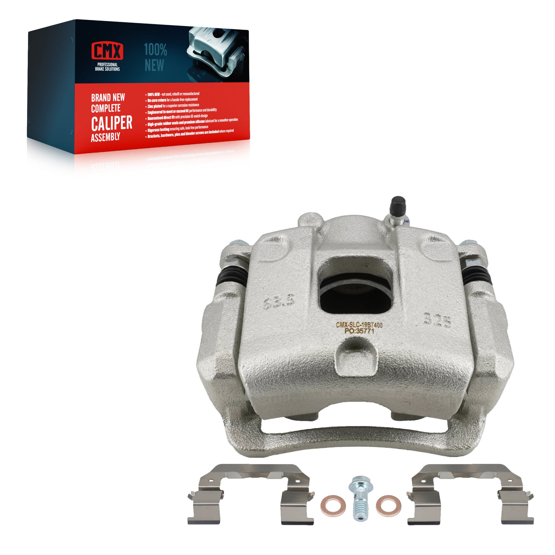 CMX SLC-19B7400 Disc Brake Caliper for 2017-2018 Hyundai Santa Fe Sport - Front Right