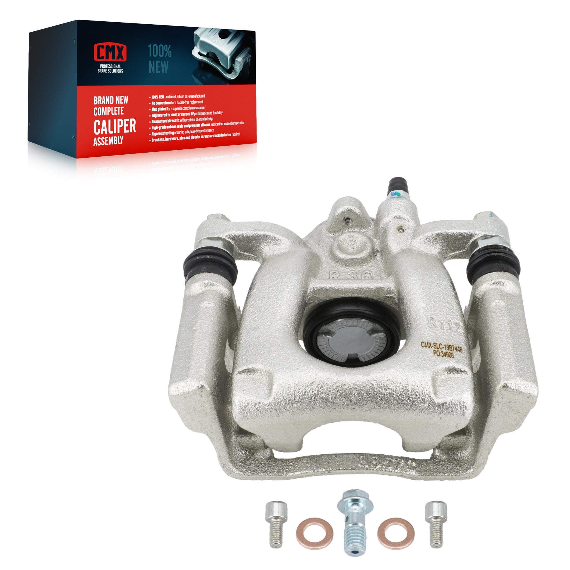 CMX SLC-19B7446 Disc Brake Caliper for 2017-2018 Mazda 3, Mazda 3 Sport - Rear Right