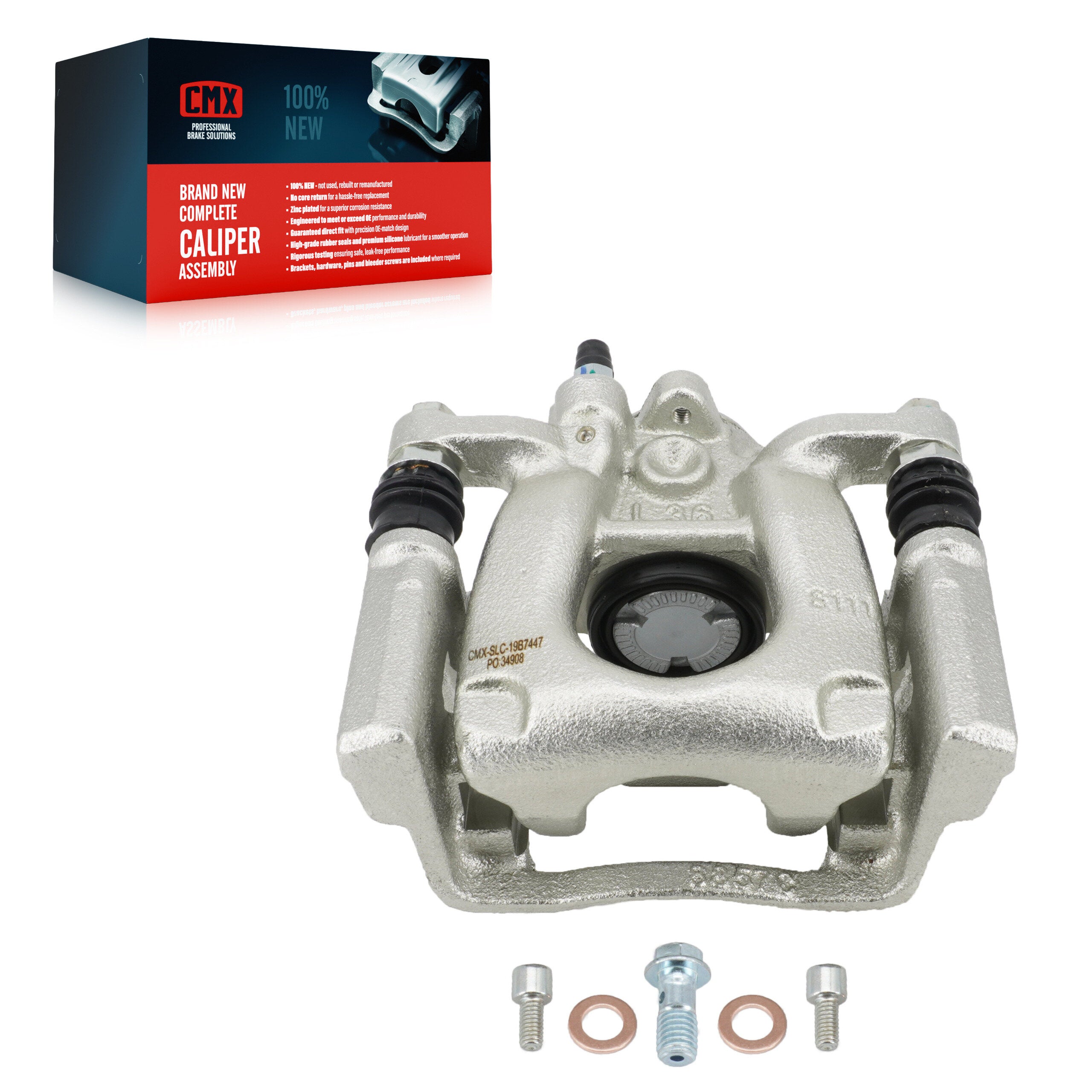 CMX SLC-19B7447 Disc Brake Caliper for 2017-2018 Mazda 3, Mazda 3 Sport - Rear Left
