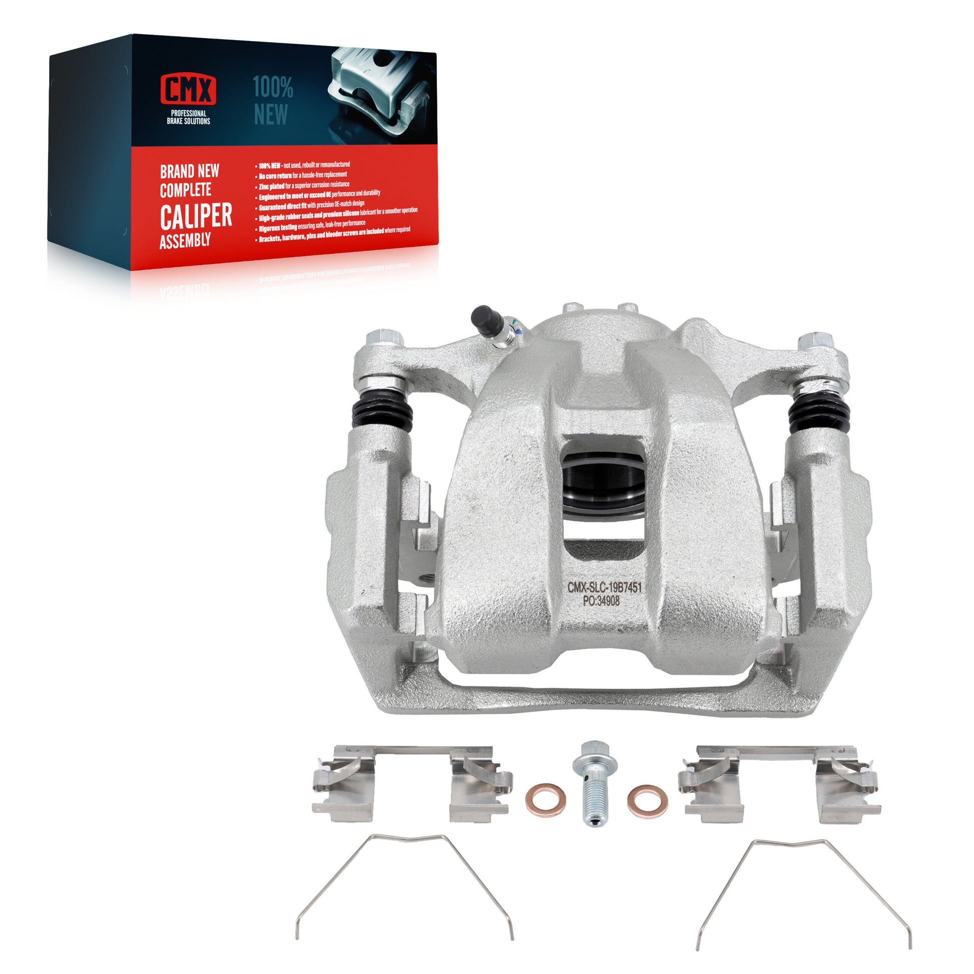 CMX SLC-19B7451 Disc Brake Caliper for 2016-2022 Acura ILX, Honda Civic, Honda Accord - Front Right