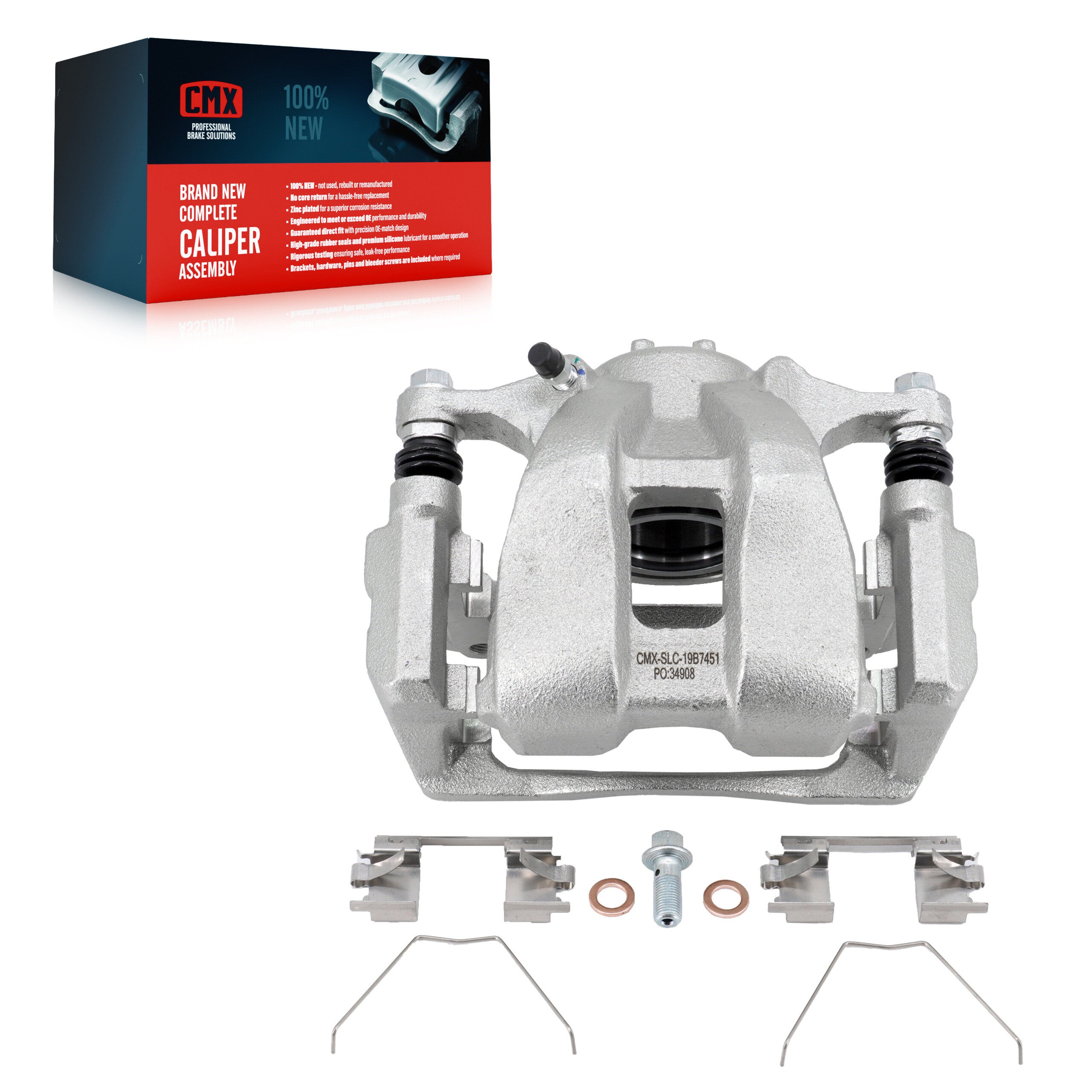 CMX SLC-19B7451 Disc Brake Caliper for 2016-2022 Acura ILX, Honda Civic, Honda Accord - Front Right