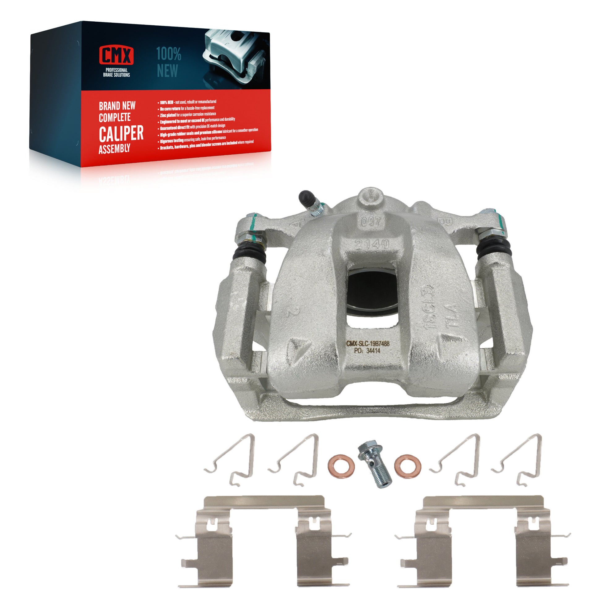 CMX SLC-19B7488 Disc Brake Caliper for 2017-2025 Honda HR-V, Honda CR-V - Front Right