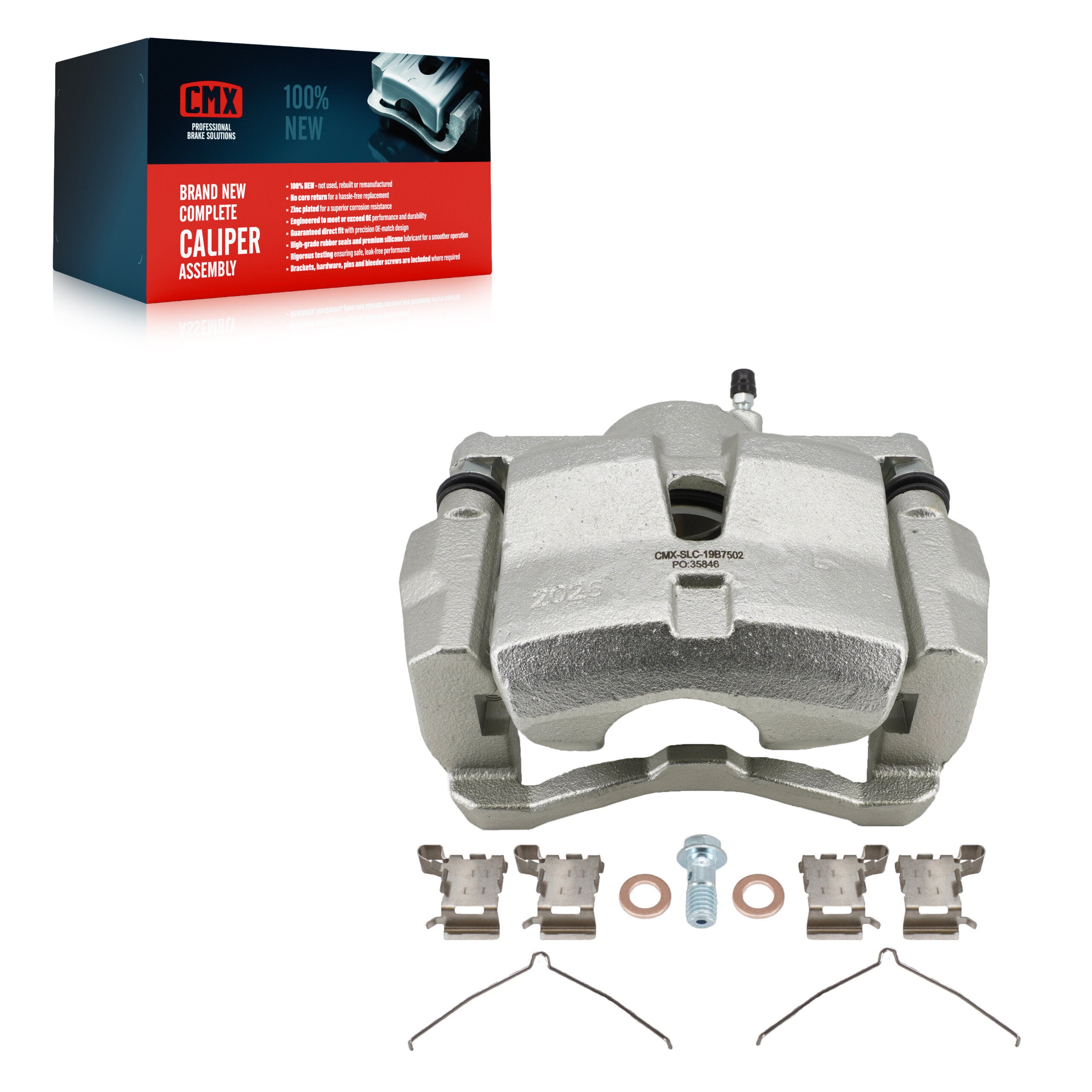 CMX SLC-19B7502 Disc Brake Caliper for 2018-2025 Toyota Avalon, Toyota Camry, Lexus ES250 - Front Left