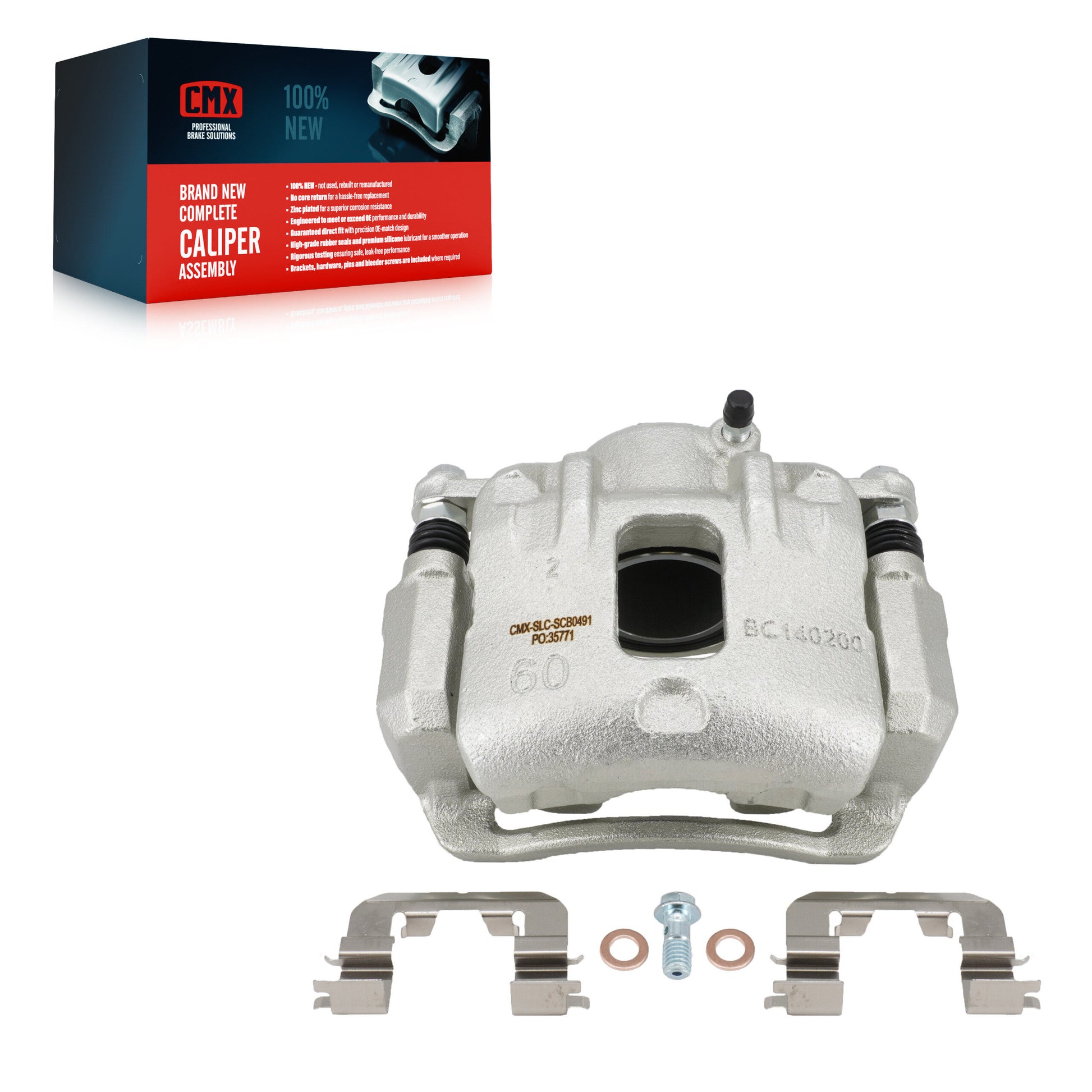 CMX SLC-SCB0491 Disc Brake Caliper for 2014-2017 Kia Rondo - Front Left