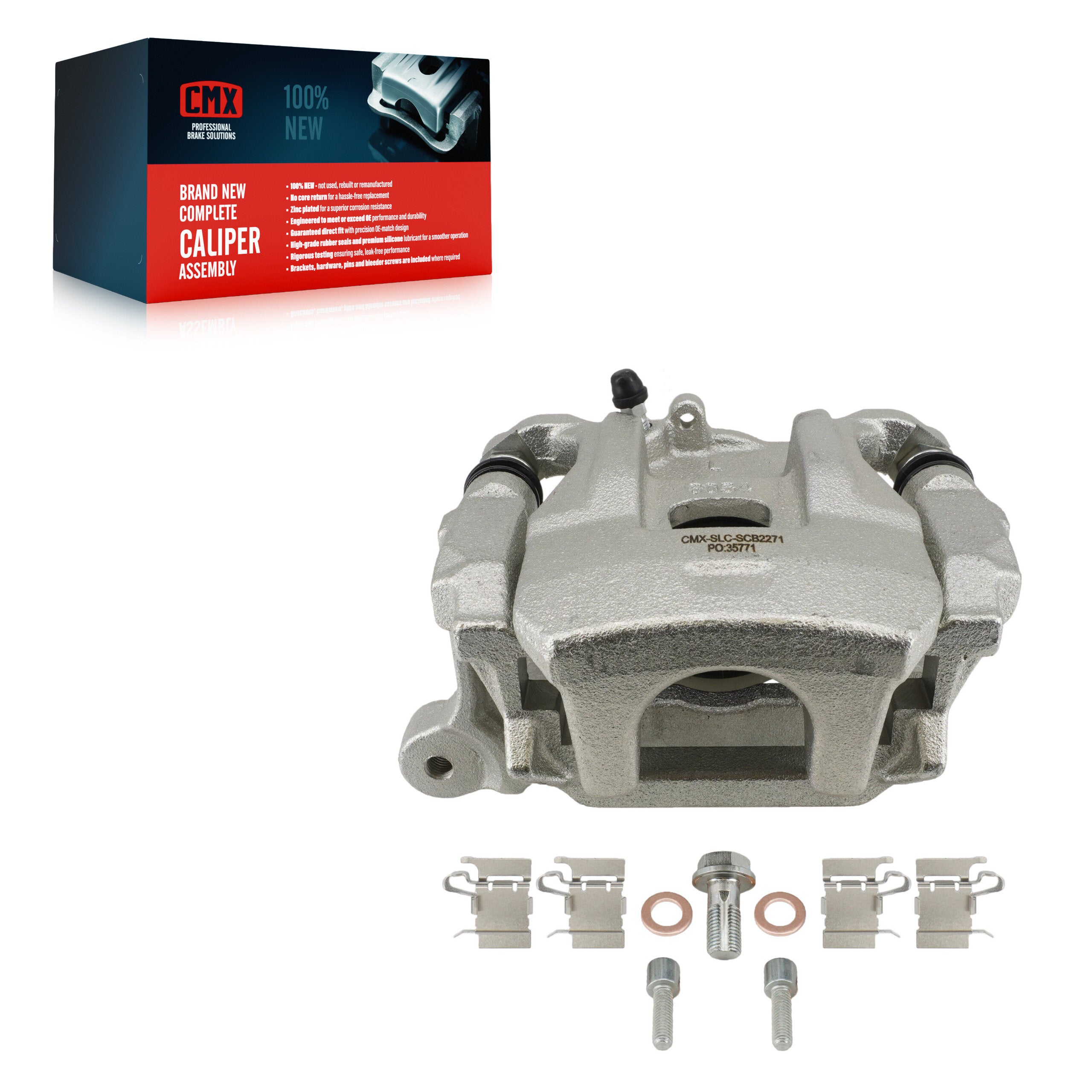 CMX SLC-SCB2271 Disc Brake Caliper for 2017-2024 Mitsubishi Eclipse Cross, Mitsubishi Outlander PHEV, Mitsubishi Outlander - Rear Left