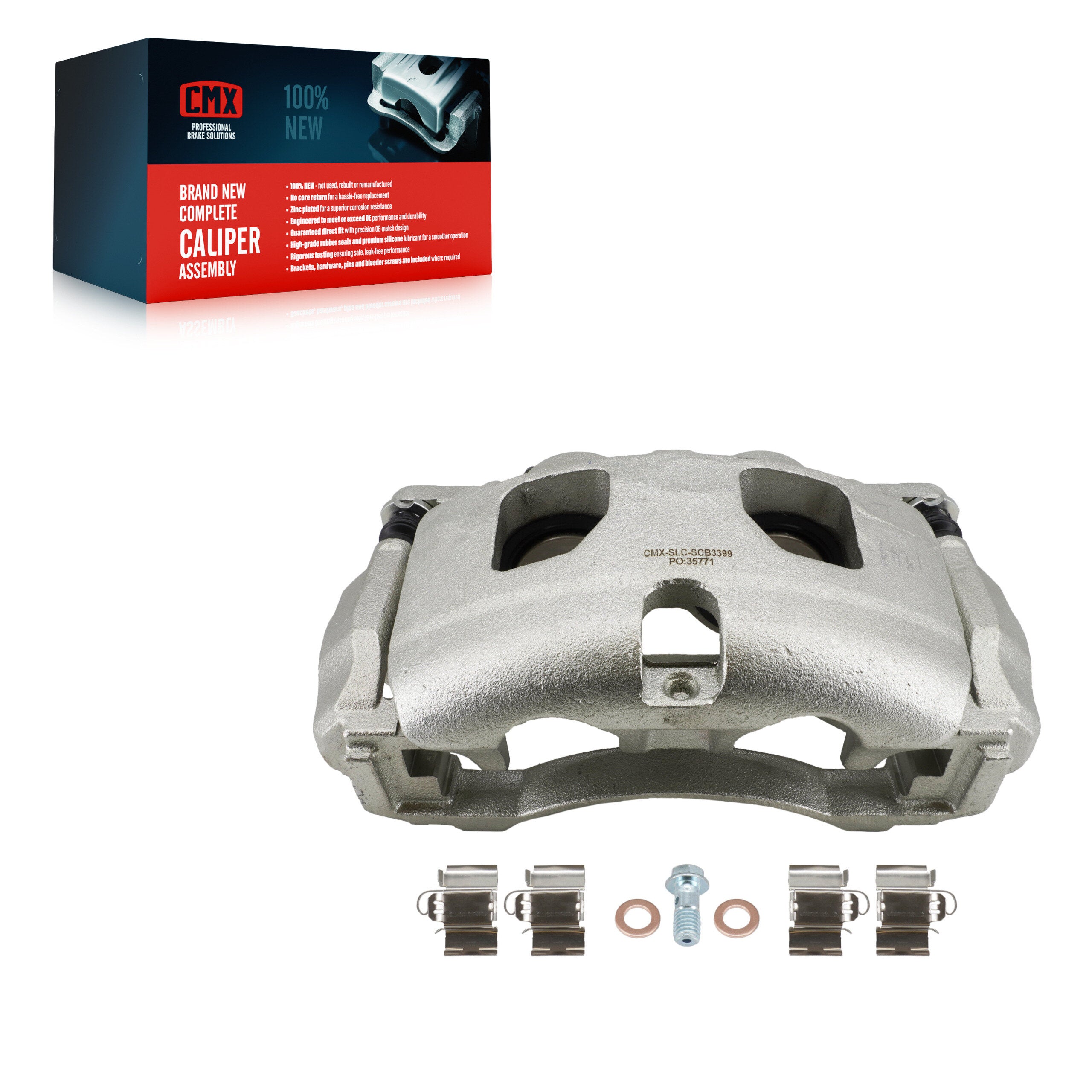 CMX SLC-SCB3399 Disc Brake Caliper for 2021-2025 Ford Expedition, Lincoln Navigator, Ford Bronco - Front Left