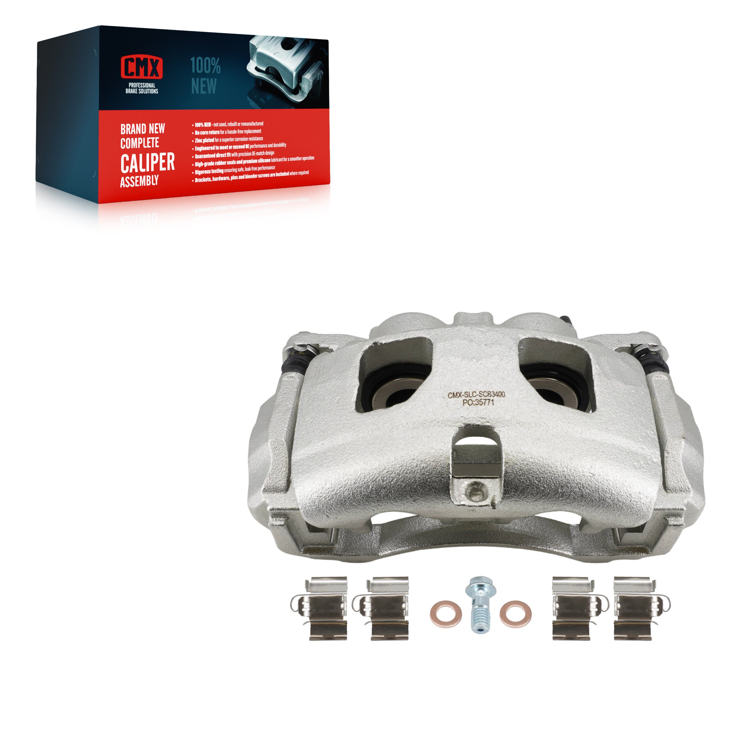CMX SLC-SCB3400 Disc Brake Caliper for 2021-2025 Ford Expedition, Lincoln Navigator, Ford Bronco - Front Right