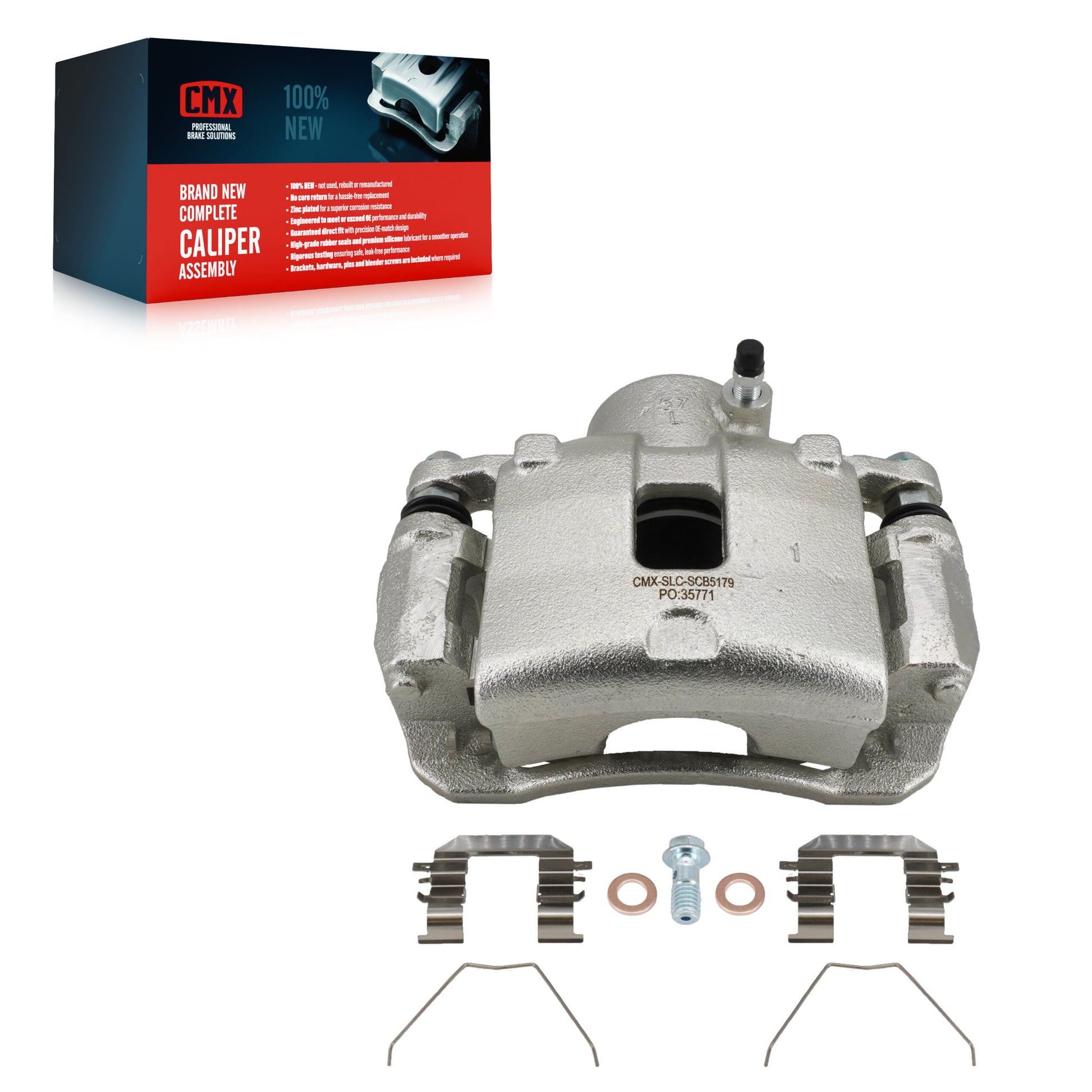 CMX SLC-SCB5179 Disc Brake Caliper for 2018-2023 Hyundai Kona, Kia Seltos - Front Left
