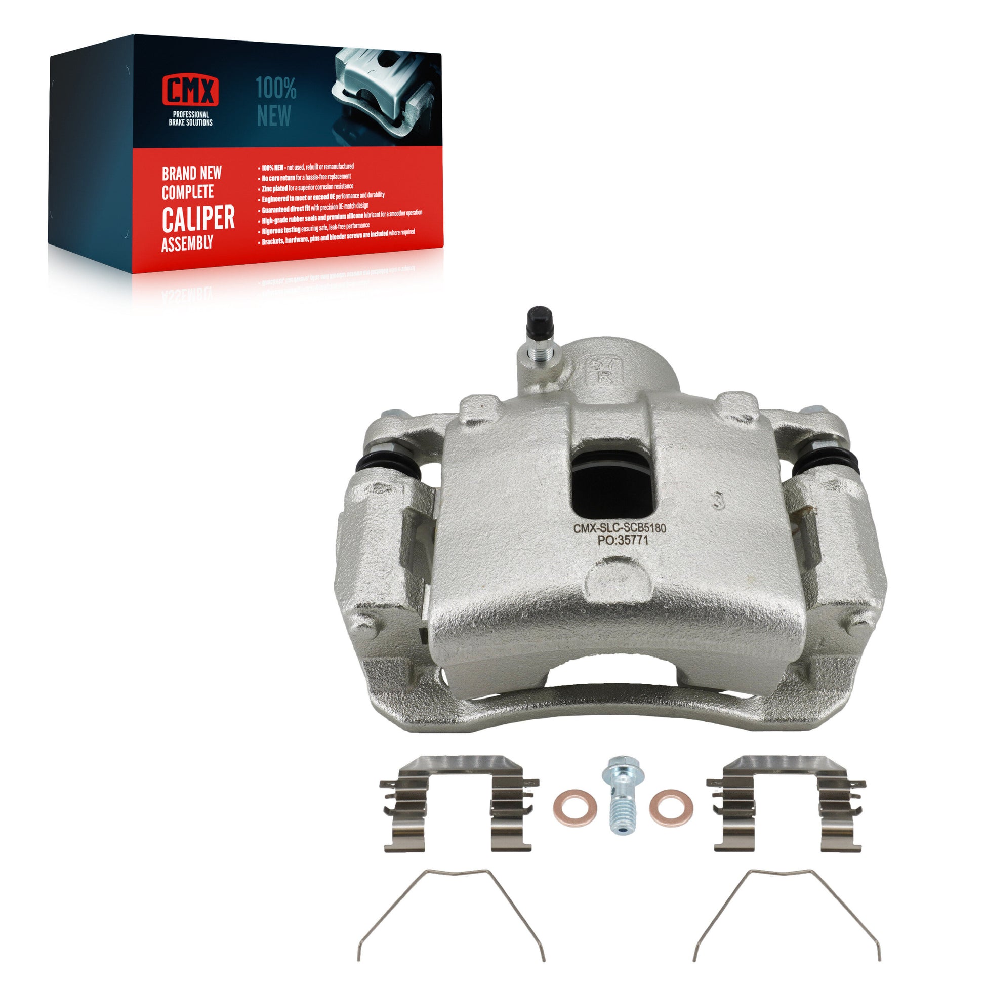 CMX SLC-SCB5180 Disc Brake Caliper for 2018-2023 Hyundai Kona, Kia Seltos - Front Right