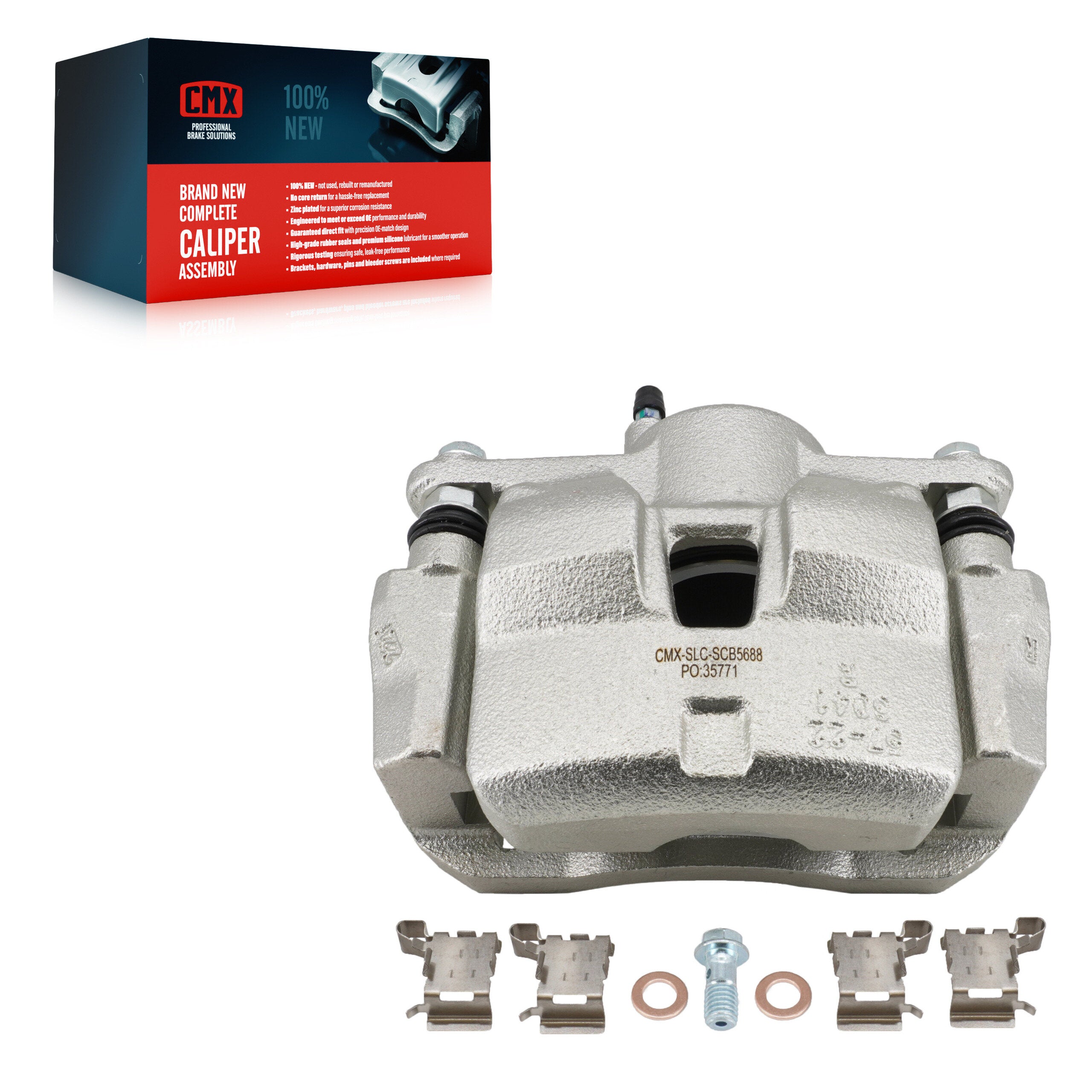CMX SLC-SCB5688 Disc Brake Caliper for 2019-2026 Toyota Corolla, Toyota Prius, Toyota Prius Prime - Front Right